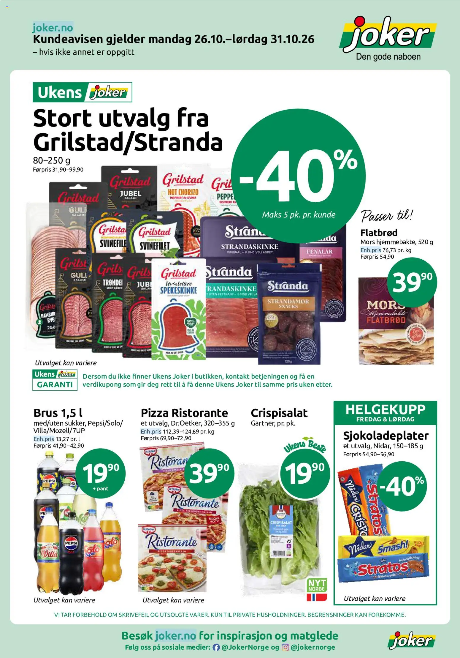 Forhåndsvis Joker kundeavis fra butikk Joker gyldig fra 26/10/2026