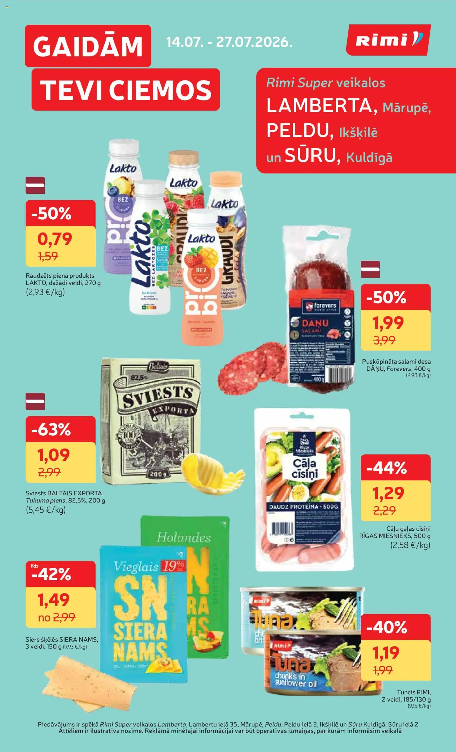 Skatīt Rimi akciju bukletu, derīgs no 14.07.2026.