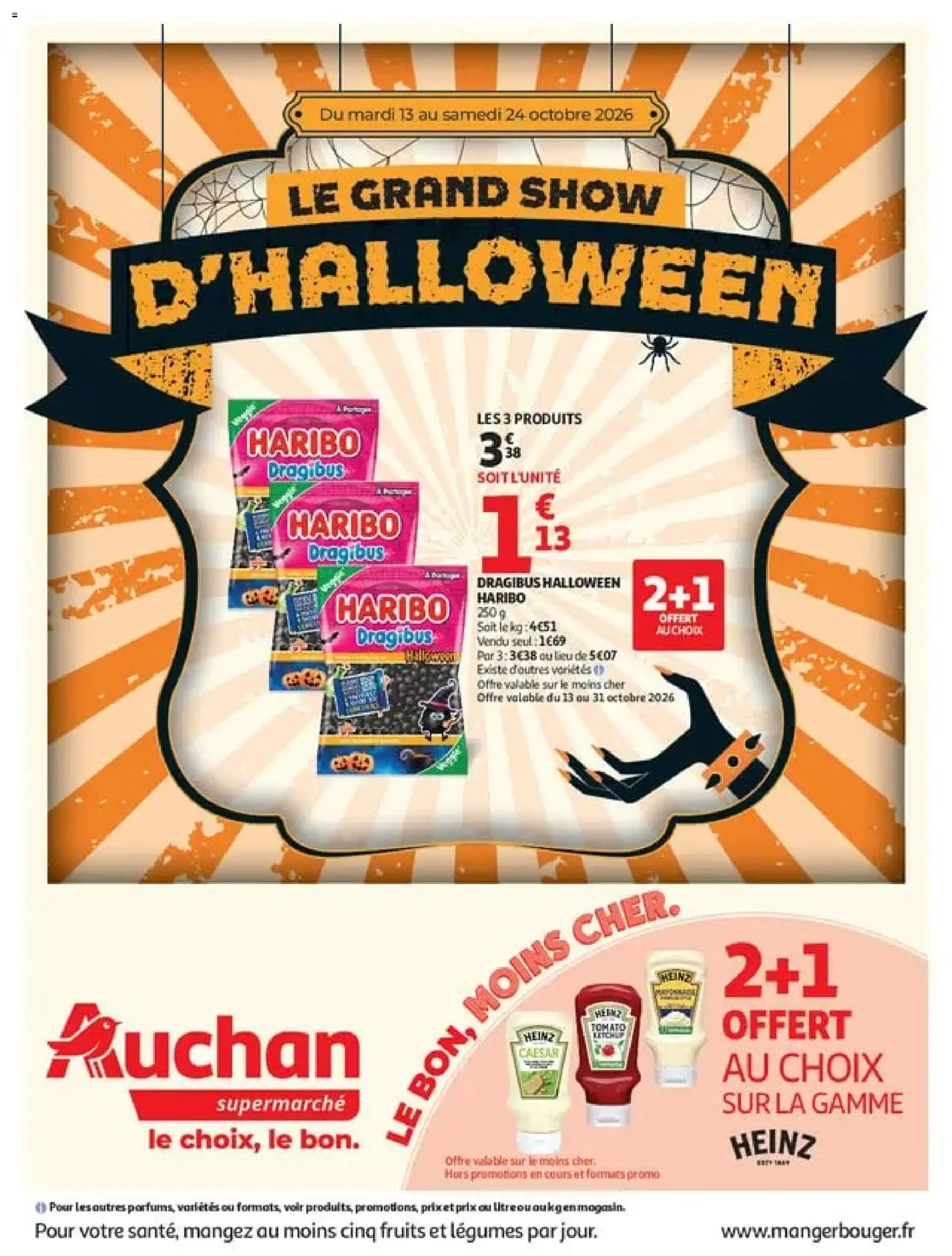 Voorbeeld van Auchan Halloween supers van winkel Auchan geldig vanaf 13/10/2026