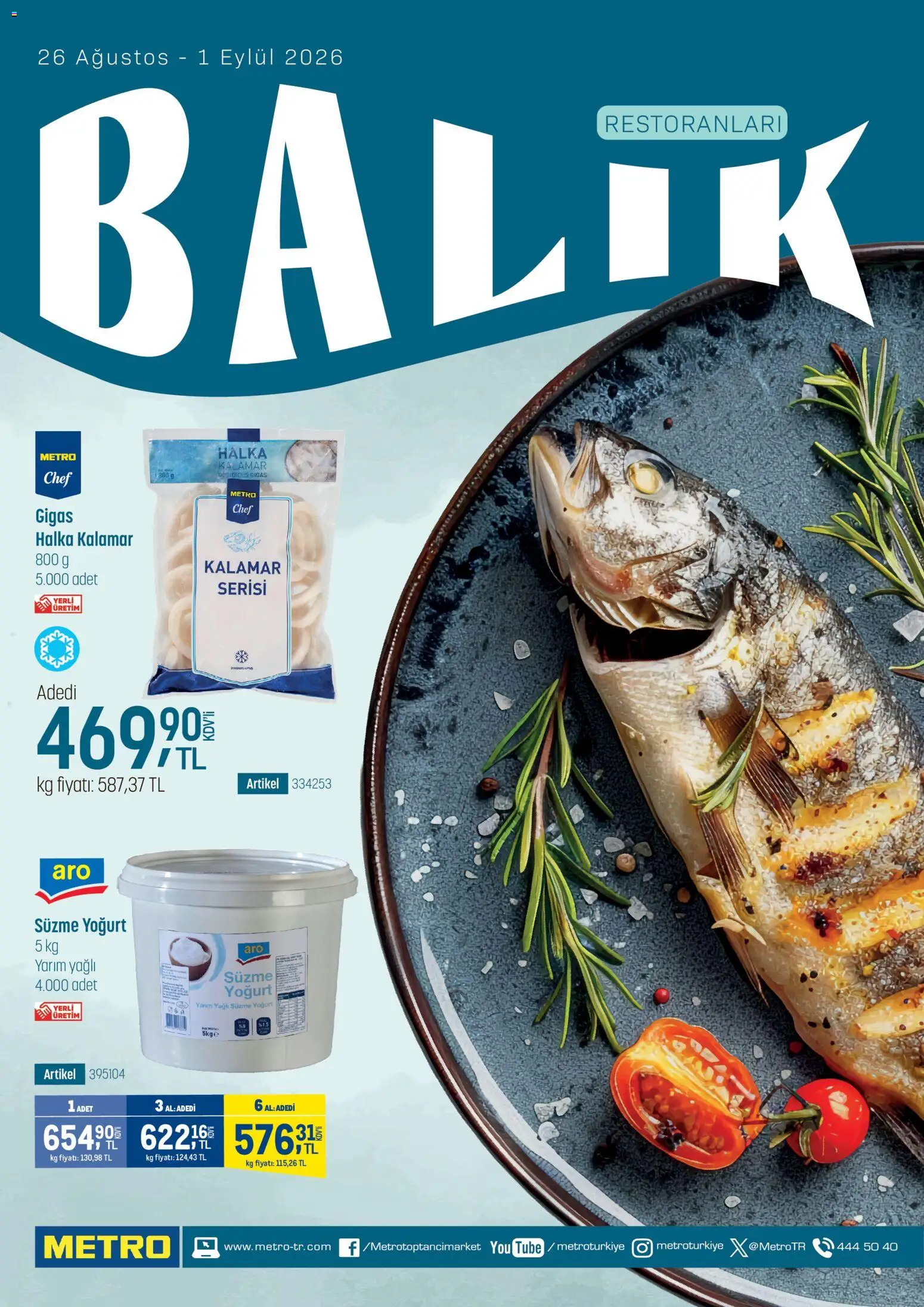Metro Metro - Balık Restoranları 26.08.2026 - Broşürünün önizlemesi