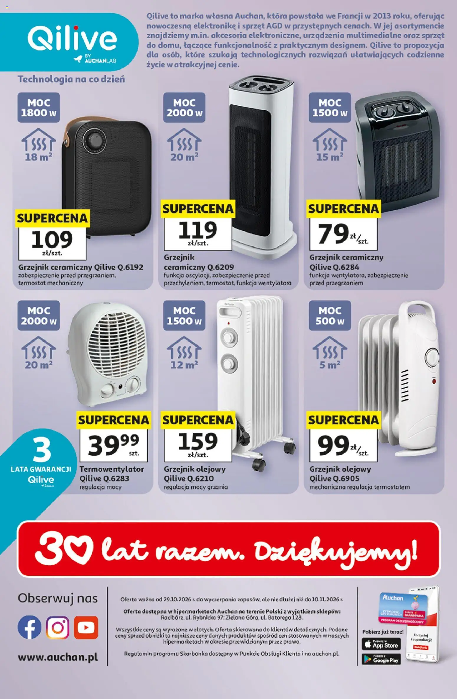 Pogląd gazetki "Auchan gazetka - Grzejnictwo" ze sklepu Auchan ważnej od 29.10.2026