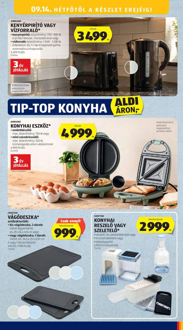 Új Aldi akciós újság 09.10.