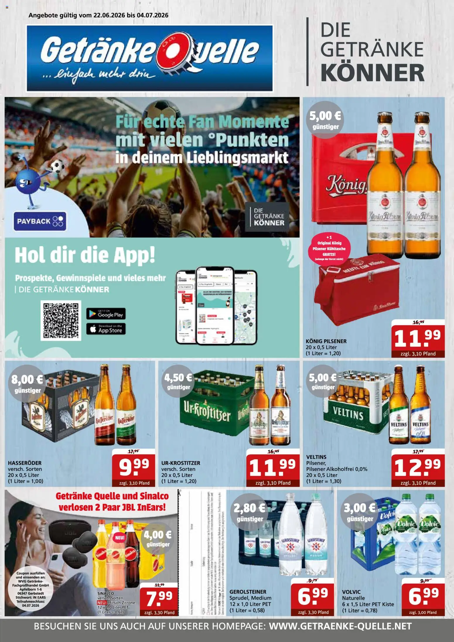 Vorschau von dem Prospekt des Geschäftes Getränke Quelle, gültig ab dem 22.06.2026