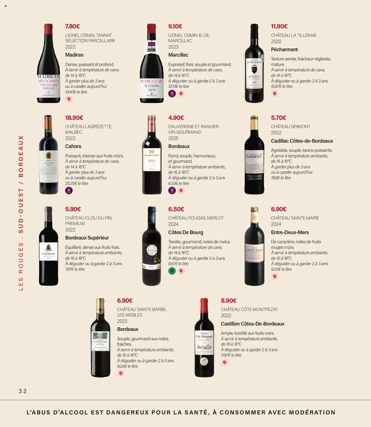 Prévisualisation de Monoprix - Guide foire aux vins du magasin Monoprix formulaire valide 11/09/2026 - Cahors, Fruits, Vin, Bordeaux superieur