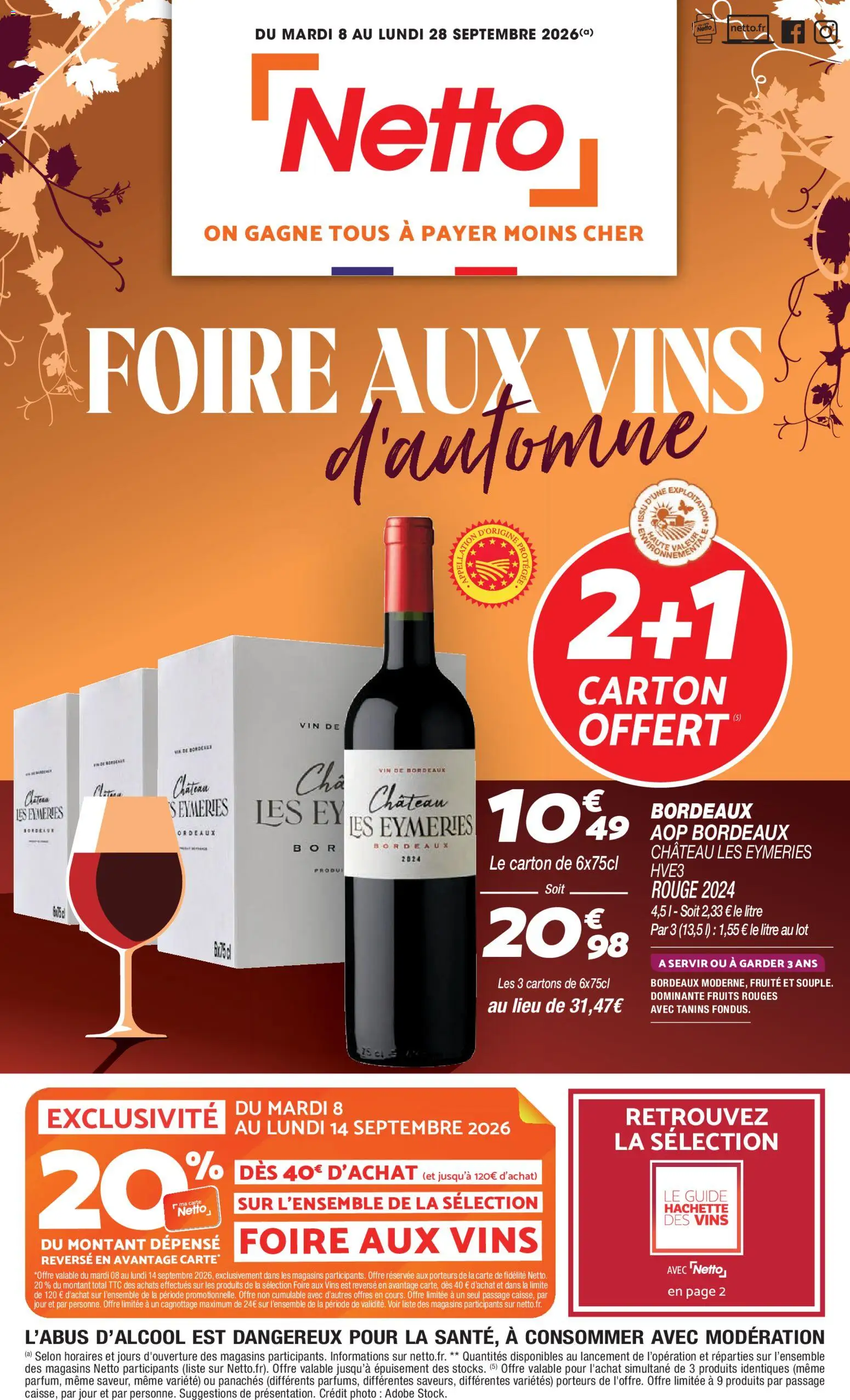 Prévisualisation de Netto foire aux vins du magasin Netto formulaire valide 08/09/2026
