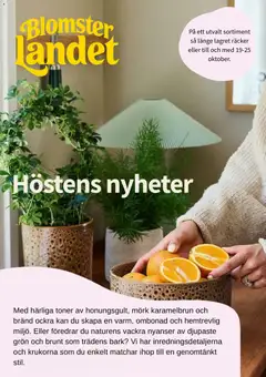 Förhandsgranska reklamblad Blomsterlandet erbjudanden från butik Blomsterlandet gäller från 19/10/2026