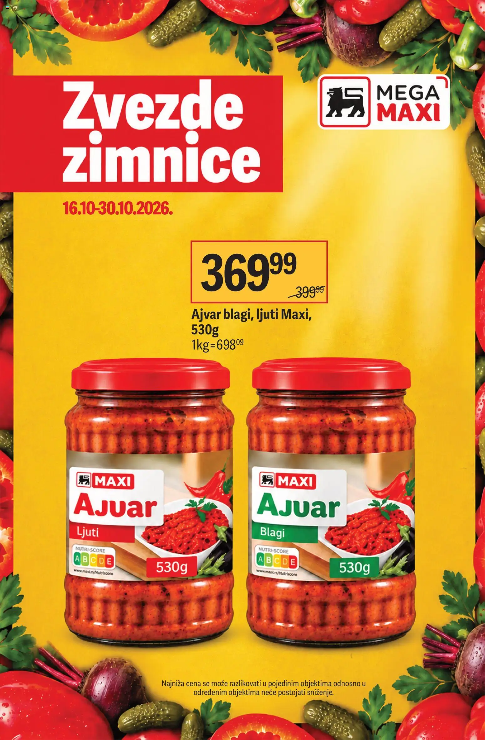 Pregled Mega Maxi kataloga - važi od 16.10.2026 - Ajvar