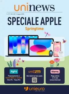 Anteprima dell'opuscolo Unieuro volantino Apple dal negozio Unieuro valido da 04/05/2026