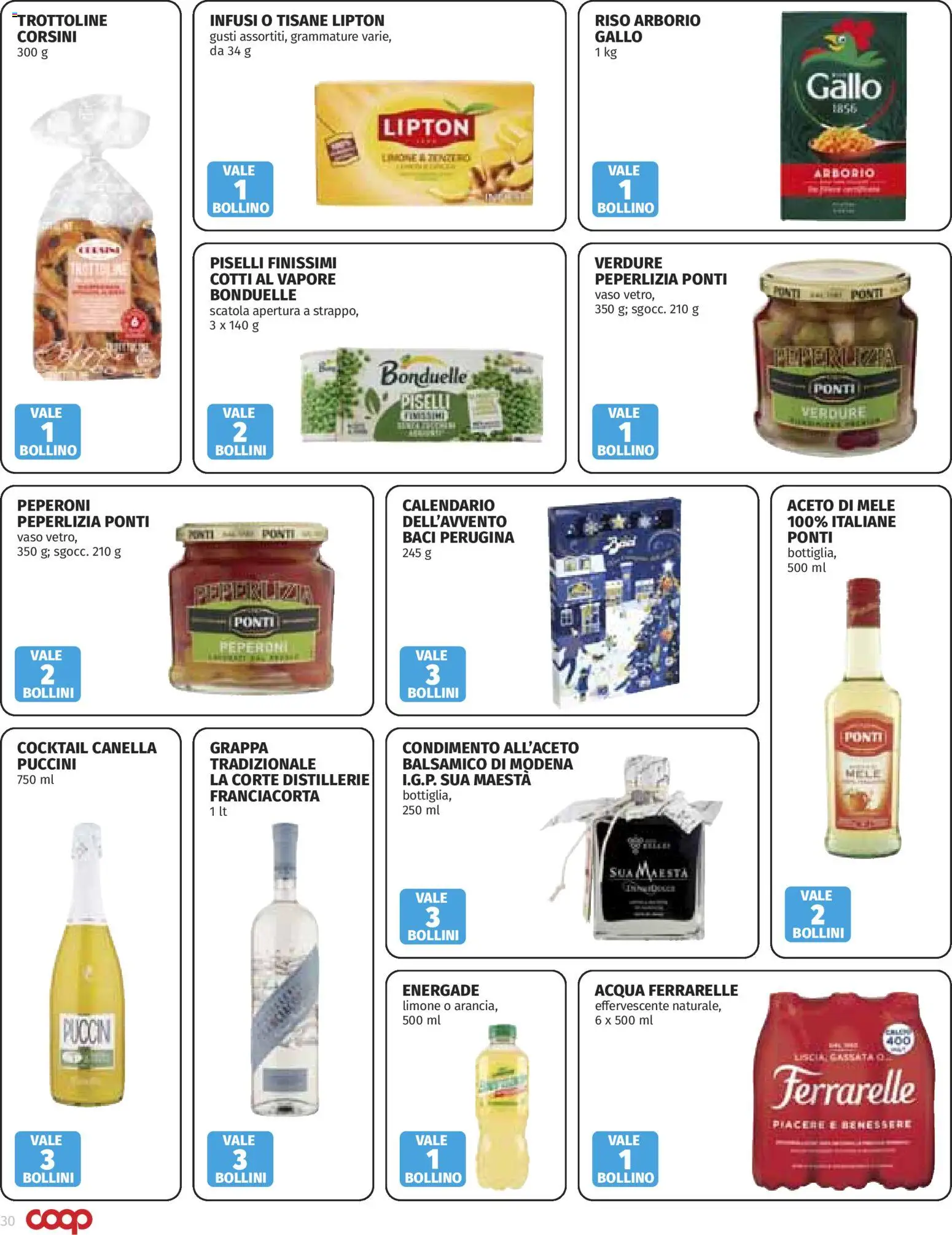 Anteprima dell'opuscolo COOP volantino Superstore dal negozio COOP valido da 29/10/2026 - Cocktail, Piselli, Riso, Verdure, Mele, Aceto di mele, Vaso, Ferrarelle