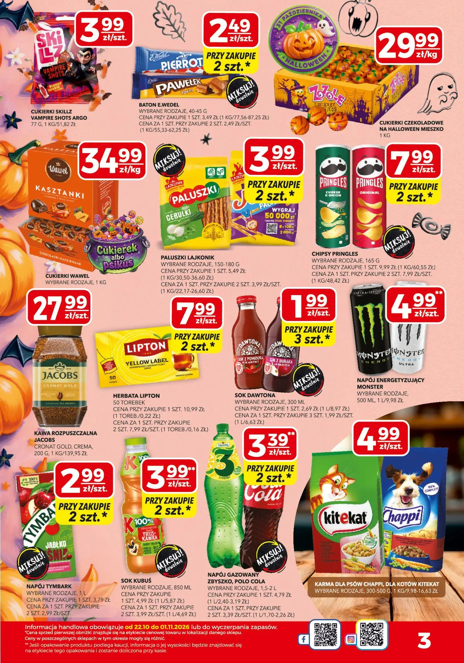 Pogląd gazetki "Top Market gazetka mini" ze sklepu Top Market ważnej od 22.10.2026 - Kawa, Herbata, Tymbark, Baton, Cukierki, Kawa rozpuszczalna, Czekoladki, Chipsy pringles