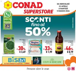Anteprima dell'opuscolo Sconti fino al 50% dal negozio Conad valido da 22/04/2026