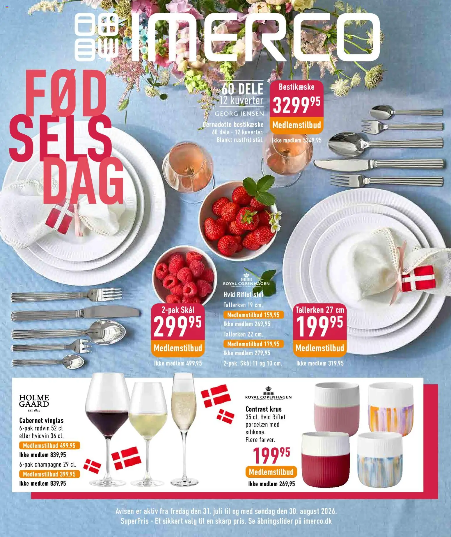 Eksempel på tilbudsavis Imerco - Tilbudsavis fra butik Imerco gyldig fra 31/07/2026 - Rødvin, Hvidvin