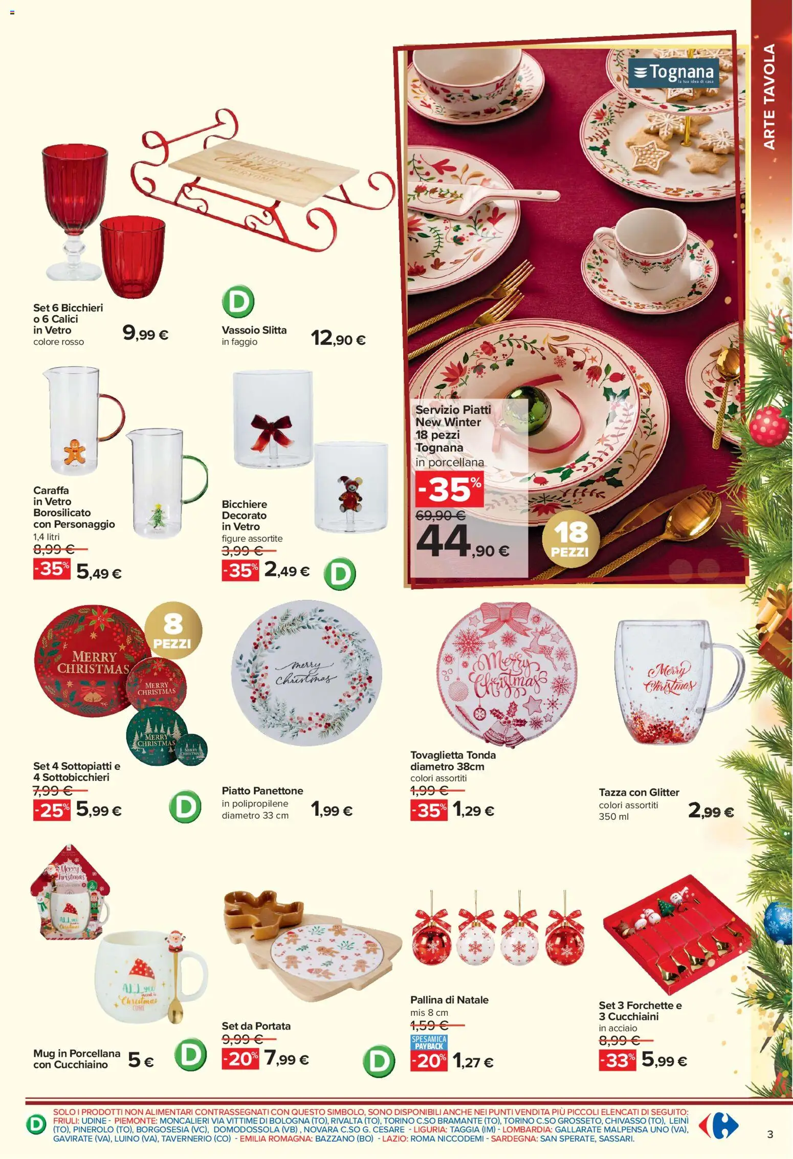 Anteprima dell'opuscolo Carrefour volantino Iper Catalogo Addobbo dal negozio Carrefour valido da 02/11/2026 - Panettone, Piatti, Piatto, Bicchiere, Caraffa, Vassoio