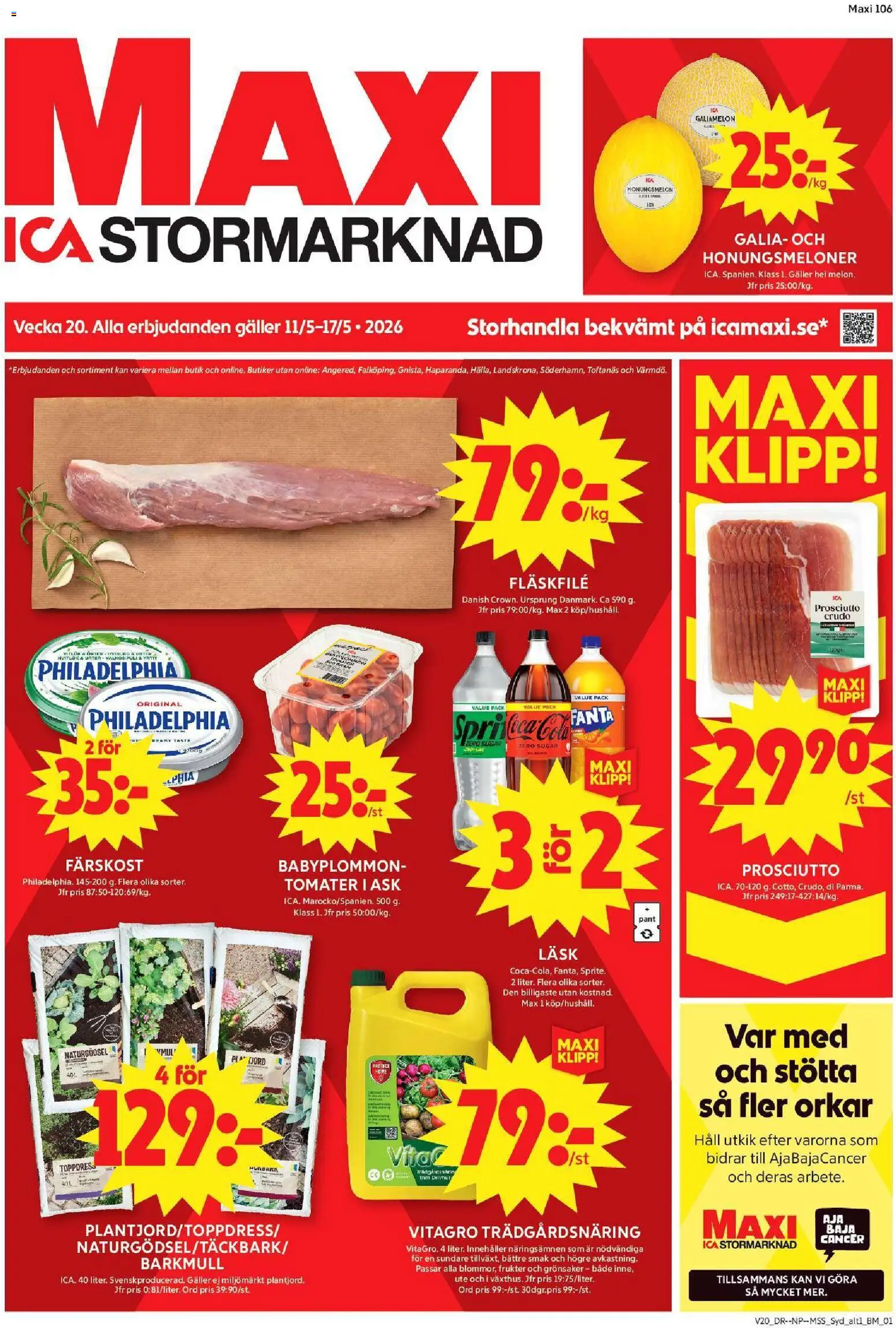 Förhandsgranska reklamblad Malmö från butik ICA Maxi gäller från 11/05/2026