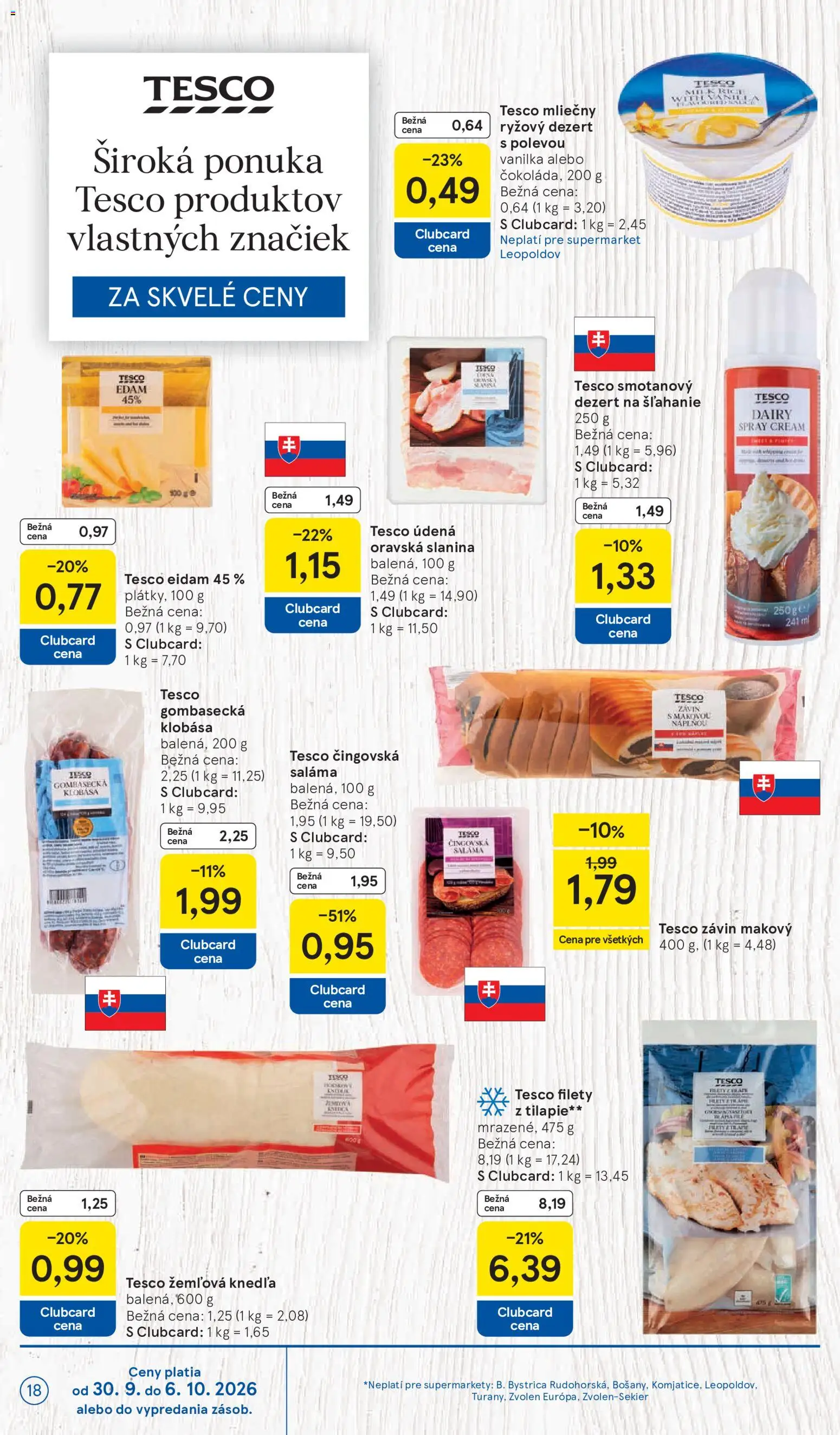 Náhľad Tesco letáku platného od 30.09.2026
