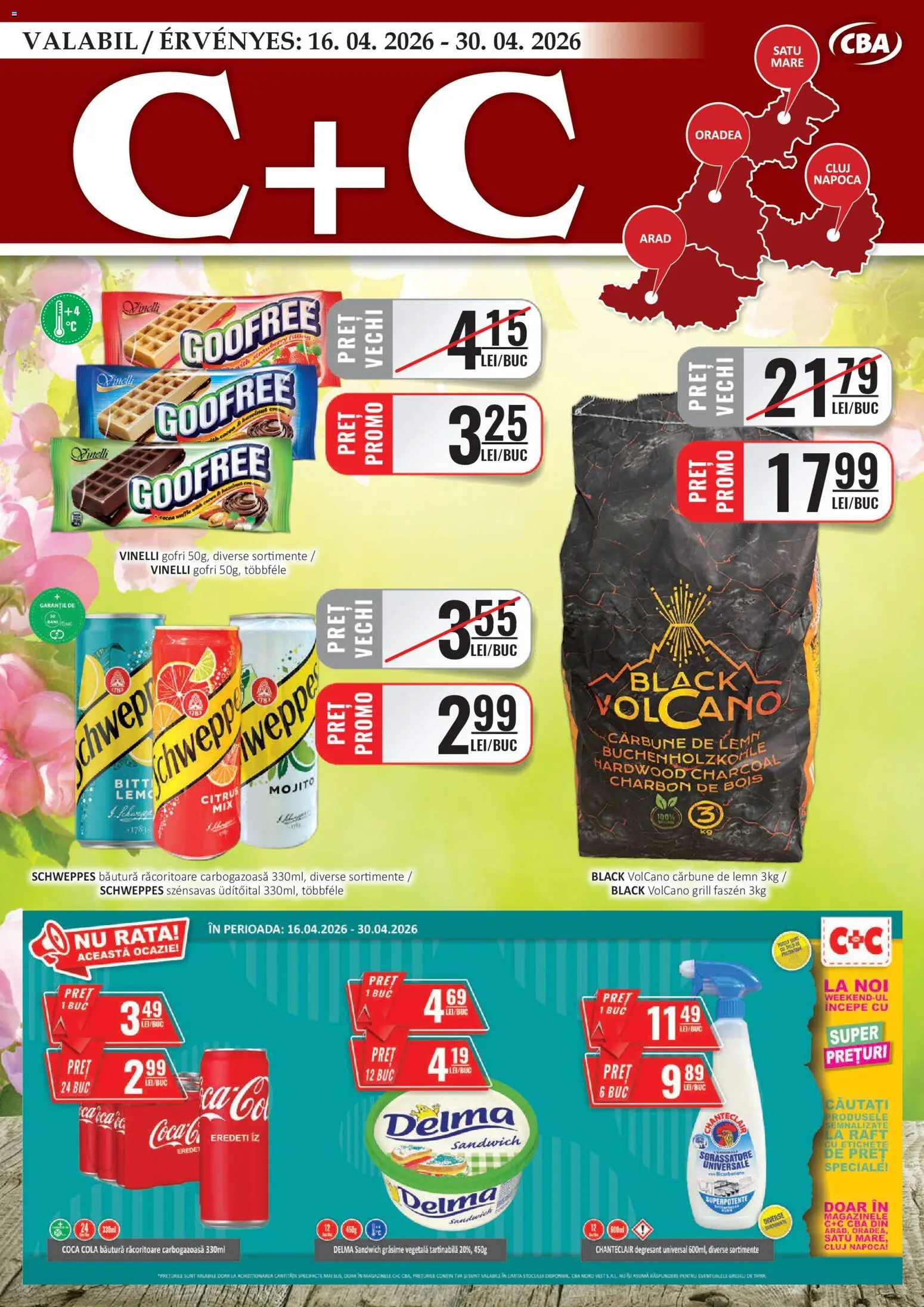 Previzualizarea de cataloage: CBA CBA Catalog C+C valabil de la 16.04.2026 - Black, Schweppes, Coca cola, Raft, Rață, Grill, Cola, Bautura racoritoare