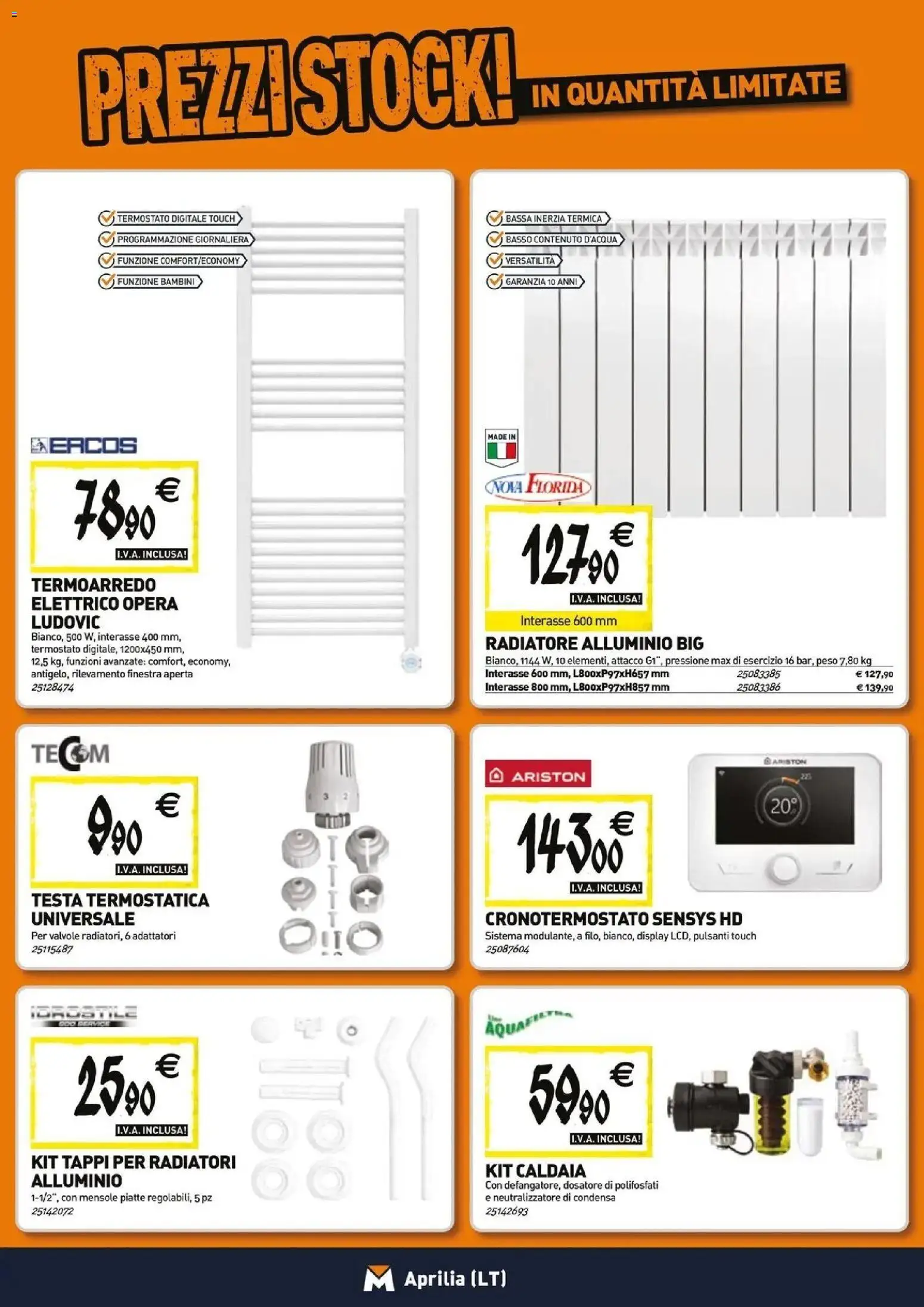 Anteprima dell'opuscolo TECNOMAT catalogo Aprilia dal negozio TECNOMAT valido da 27/08/2026 - Caldaia, Alluminio, Basso