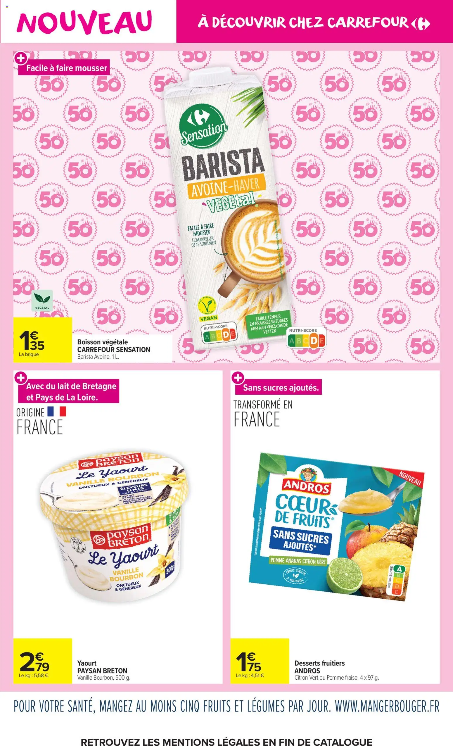 Prévisualisation de Carrefour Market Innos novembre du magasin Carrefour Market formulaire valide 03/11/2026 - Fruits, Pomme, Lait, Yaourt, Ananas, Brique, Bourbon, Citron vert