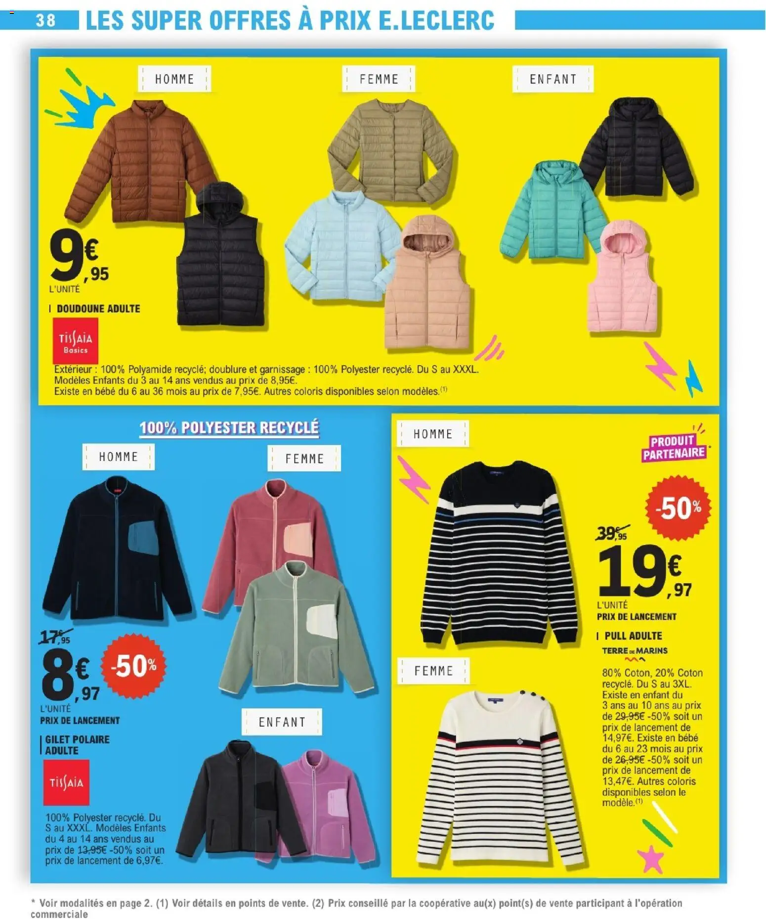 Prévisualisation de E.Leclerc catalogue du magasin E.Leclerc formulaire valide 08/09/2026 - Doudoune, Pull, Gilet, Coton, Polaire