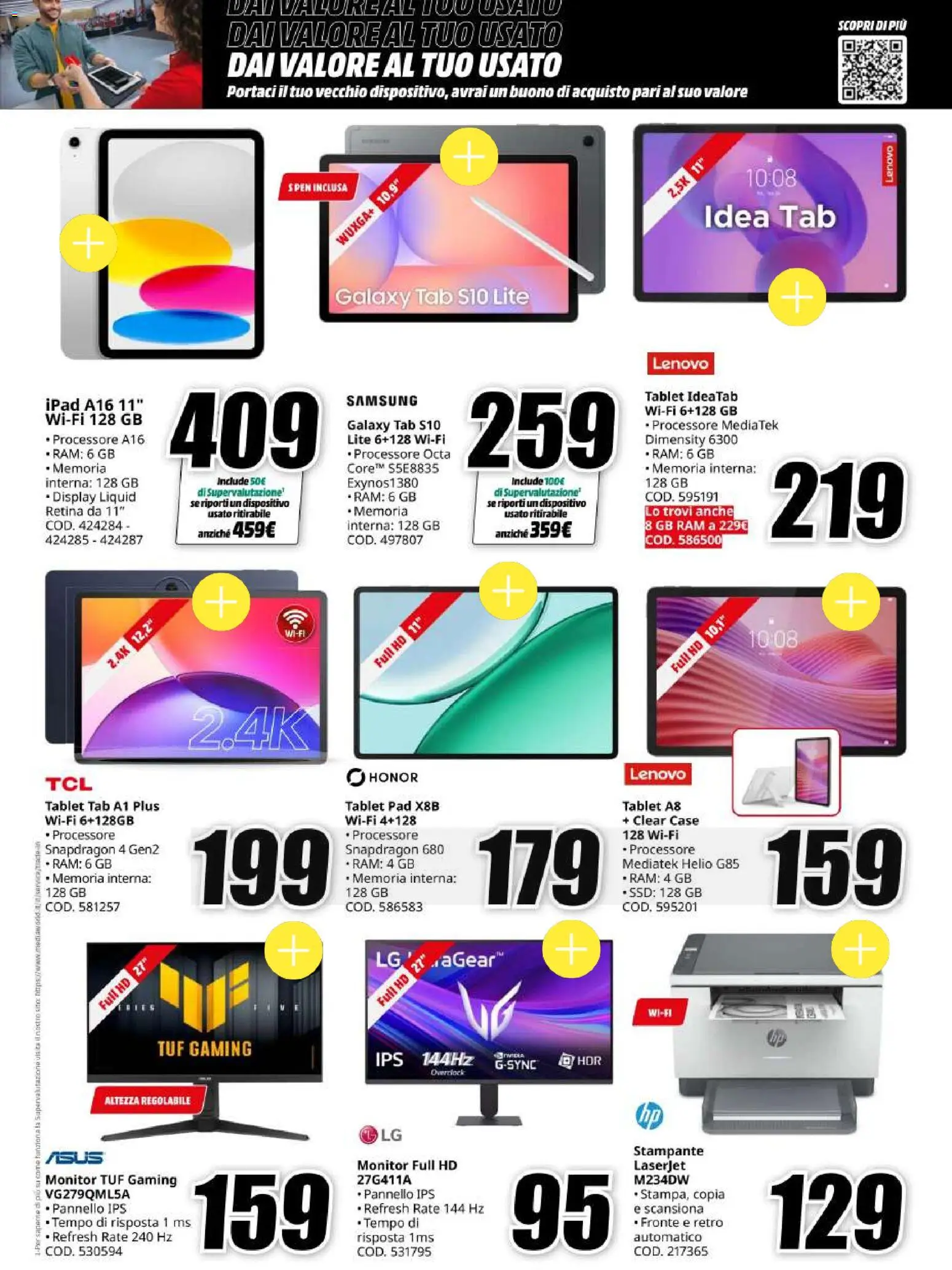 Anteprima dell'opuscolo Media World Black Friday dal negozio Media World valido da 30/10/2026 - Samsung, Ipad, Tablet, Stampante, Monitor