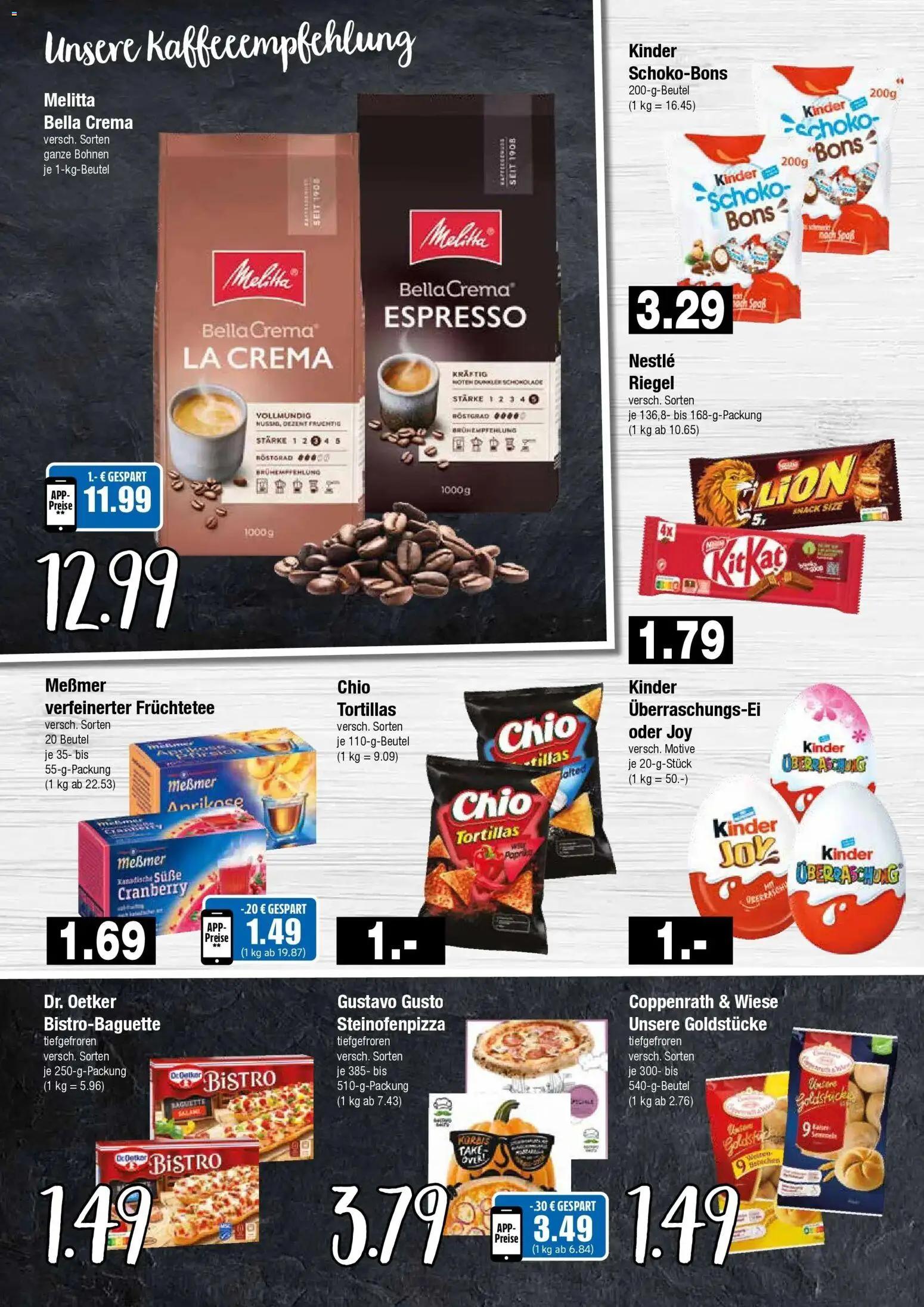 Vorschau von dem Prospekt des Geschäftes Edeka, gültig ab dem 26.10.2026 - Tortillas, Baguette, Gustavo gusto, Melitta, Messmer, Früchtetee, Chio tortillas