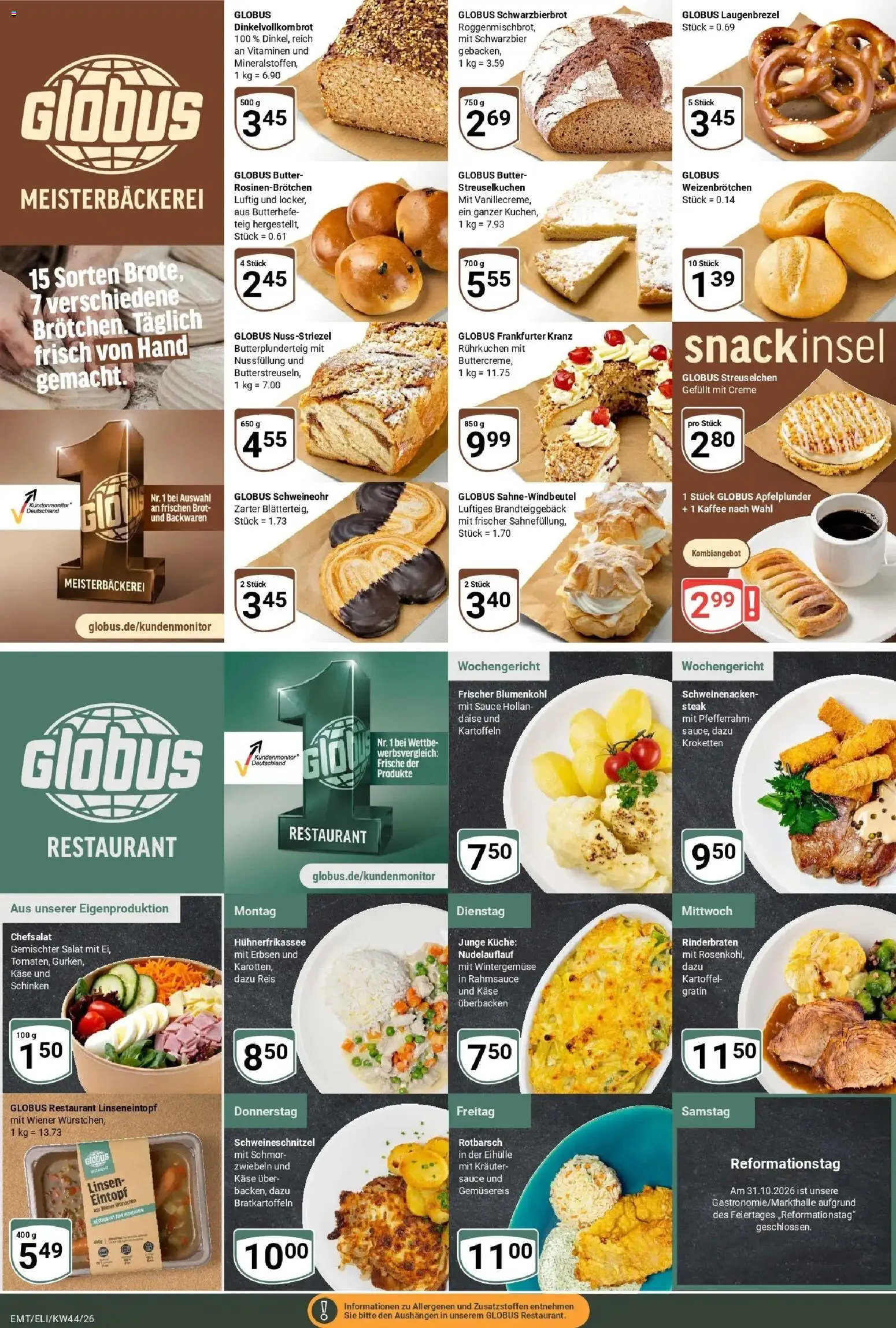 Vorschau von dem Prospekt des Geschäftes Globus, gültig ab dem 26.10.2026
