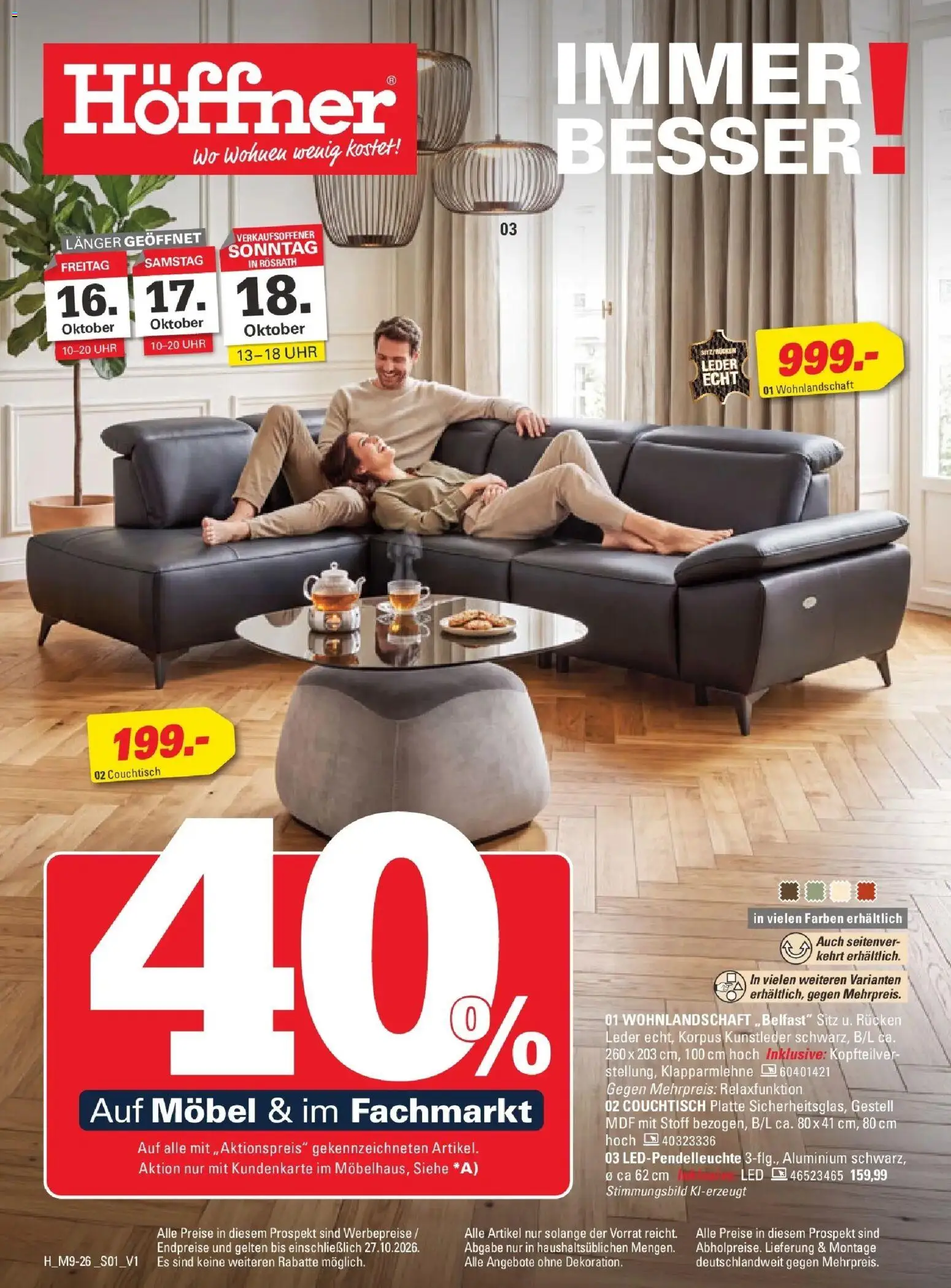 Vorschau von dem Prospekt des Geschäftes Höffner, gültig ab dem 14.10.2026