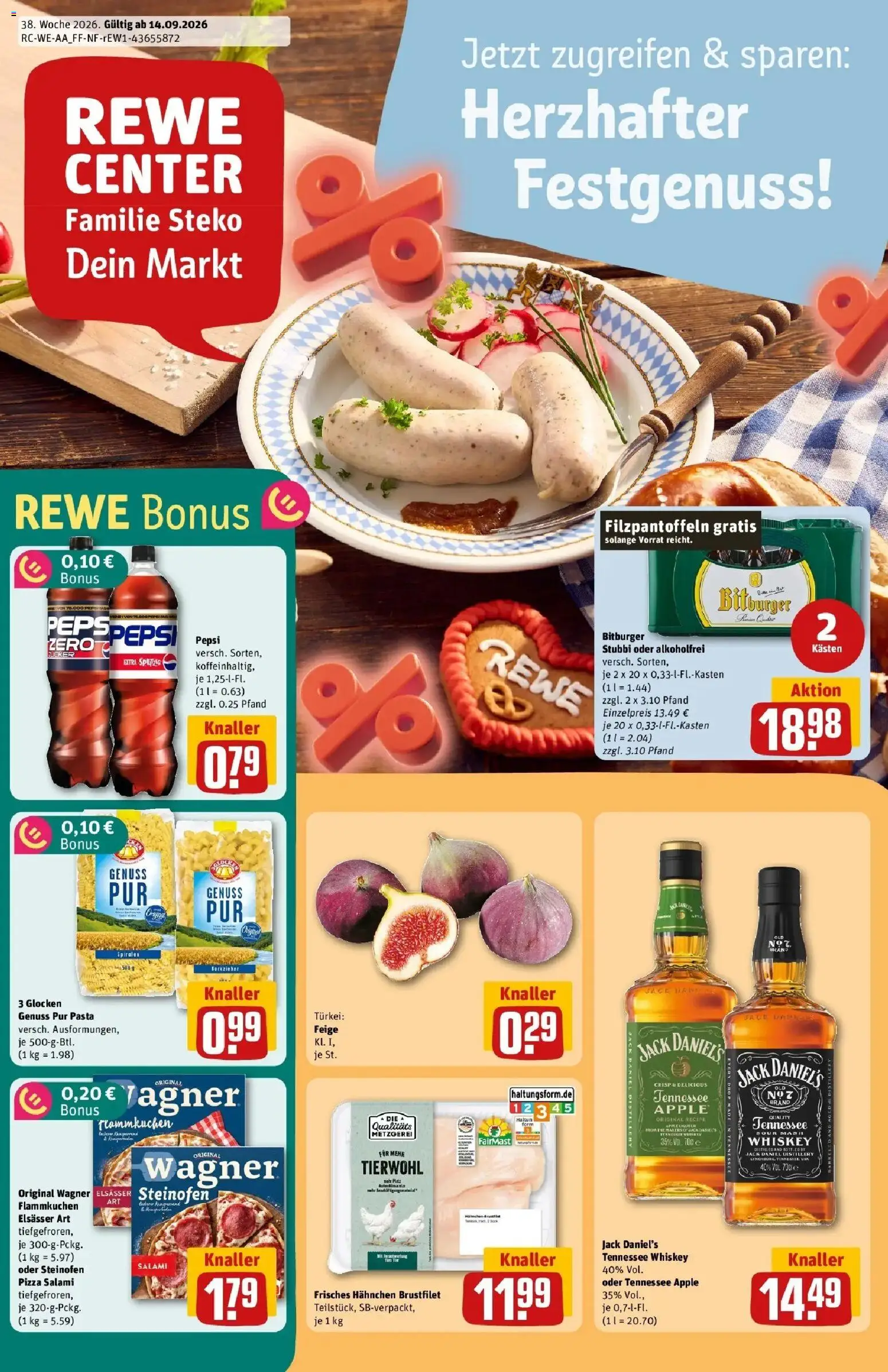 Vorschau von dem Prospekt des Geschäftes Rewe, gültig ab dem 14.09.2026