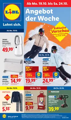 Vorschau von dem Prospekt des Geschäftes Lidl, gültig ab dem 19.10.2026