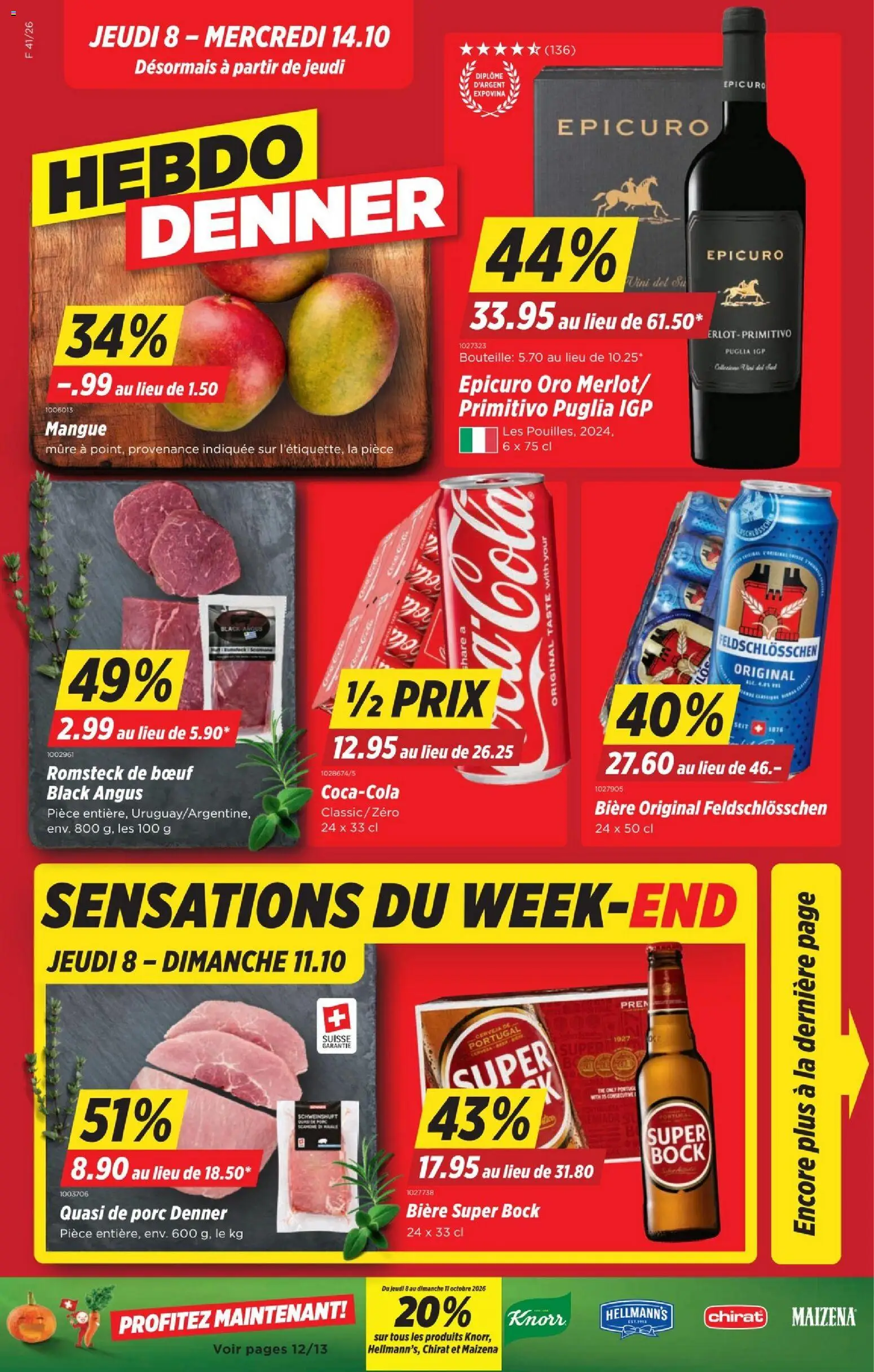 Vorschau des Merkblatts Denner aktionen FR vom Shop Denner gültig von 08.10.2026 bis 14.10.2026 - Mango