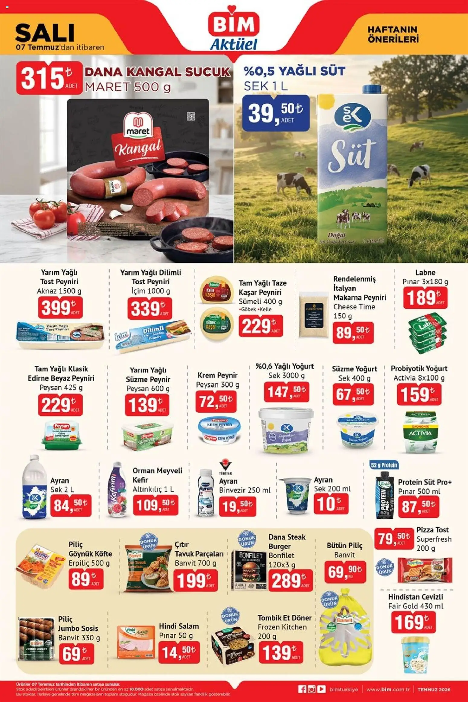 BİM BİM - Katalog Salı 07.07.2026 - Broşürünün önizlemesi