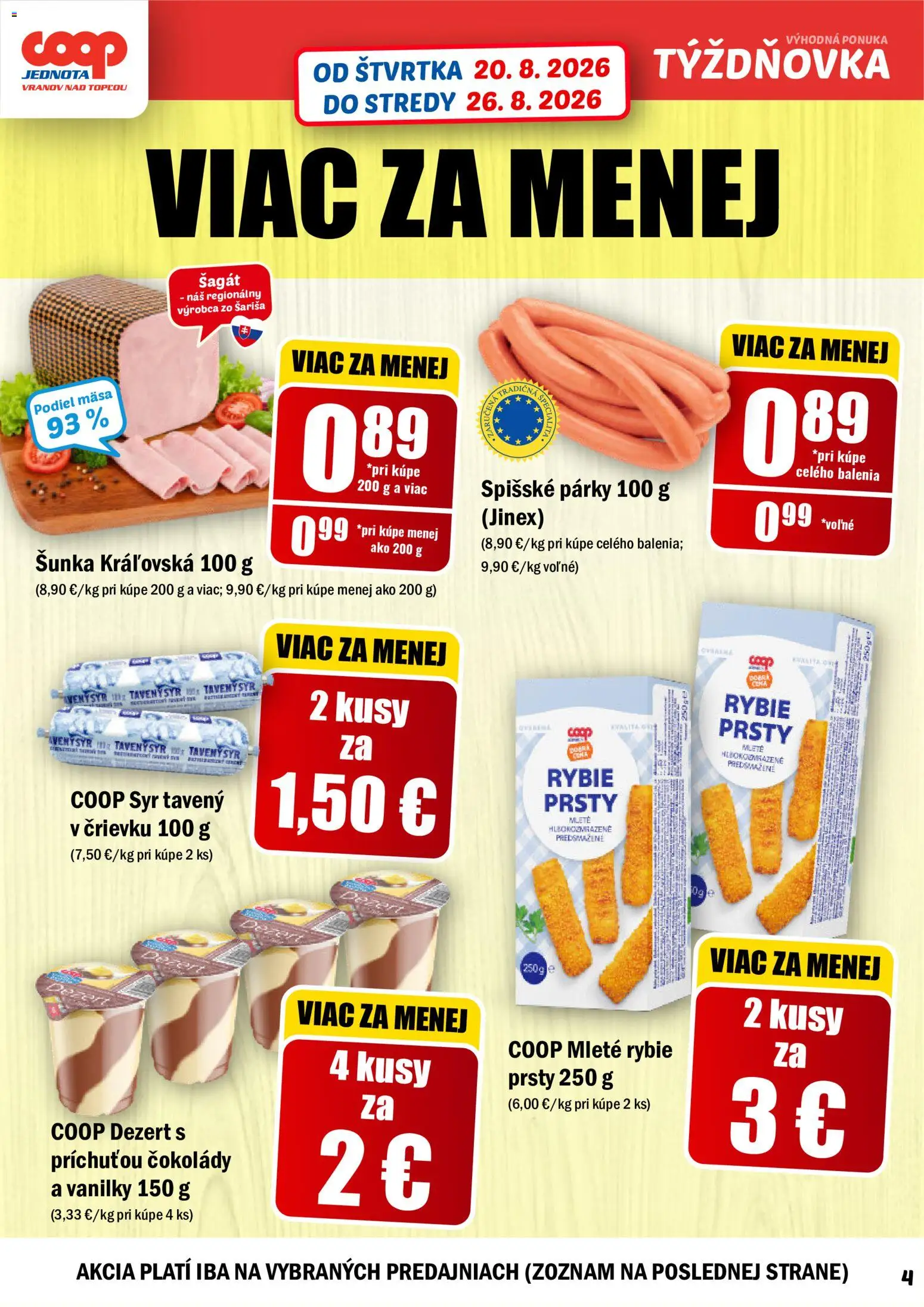 Náhľad COOP Jednota letáku platného od 20.08.2026