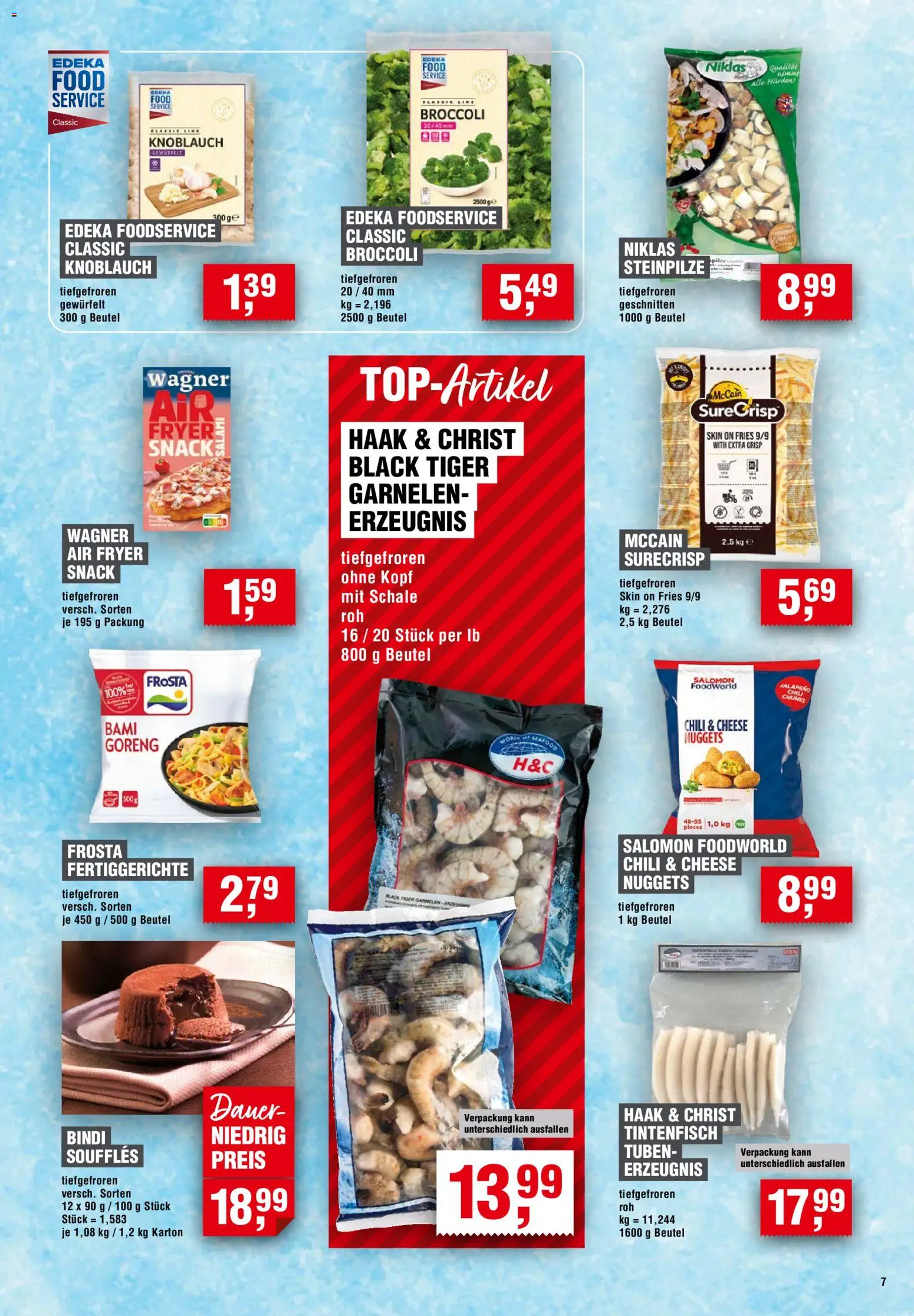 Vorschau von dem Prospekt des Geschäftes Handelshof, gültig ab dem 12.11.2026 - Garnelen, Tintenfisch, Knoblauch, Frosta, Chili, Fertiggerichte, McCain, Tiger garnelen