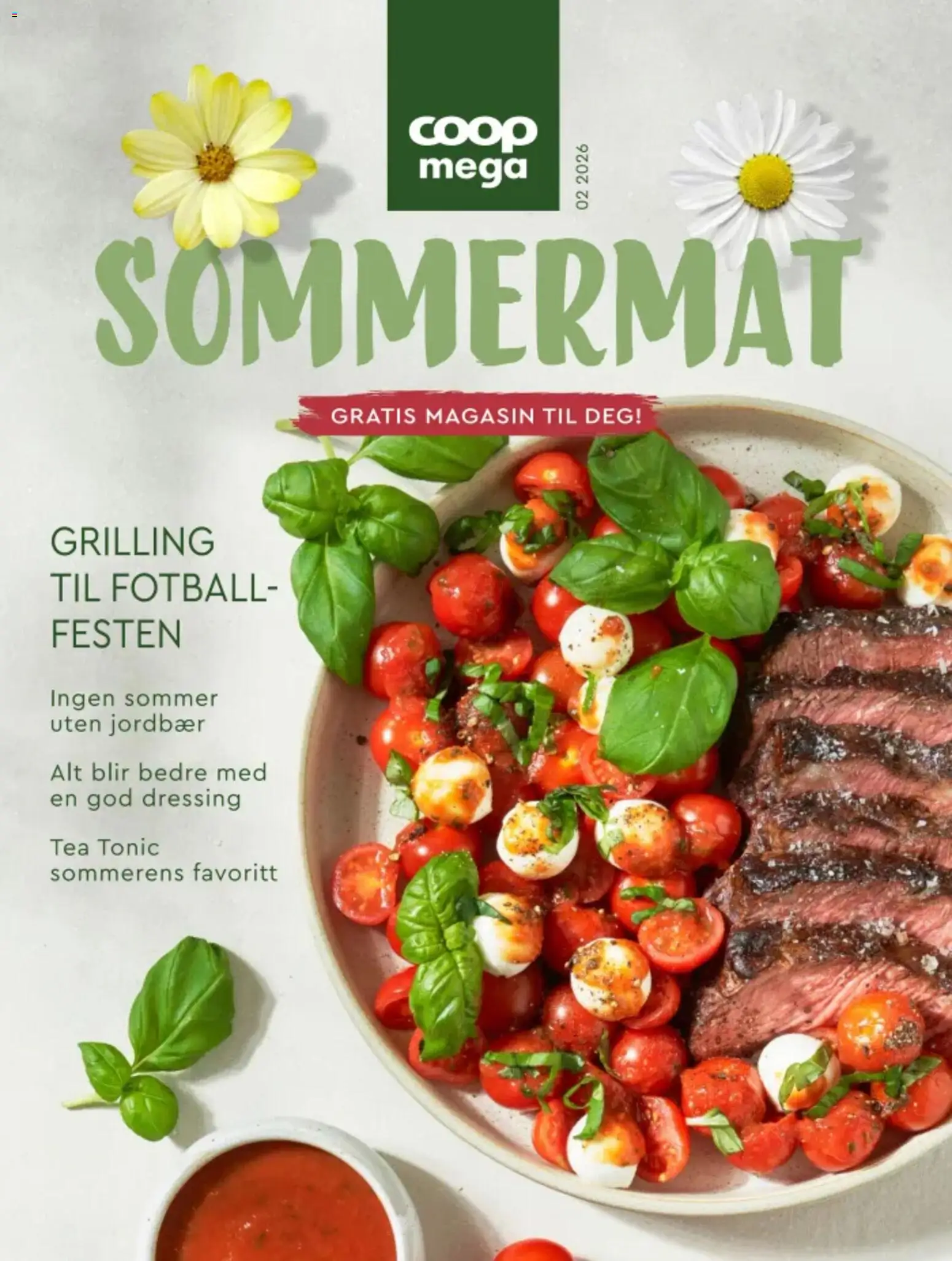 Forhåndsvis Coop Mega Sommermat fra butikk Coop Mega gyldig fra 08/05/2026 - Magasin, Jordbær, Tonic, Dressing
