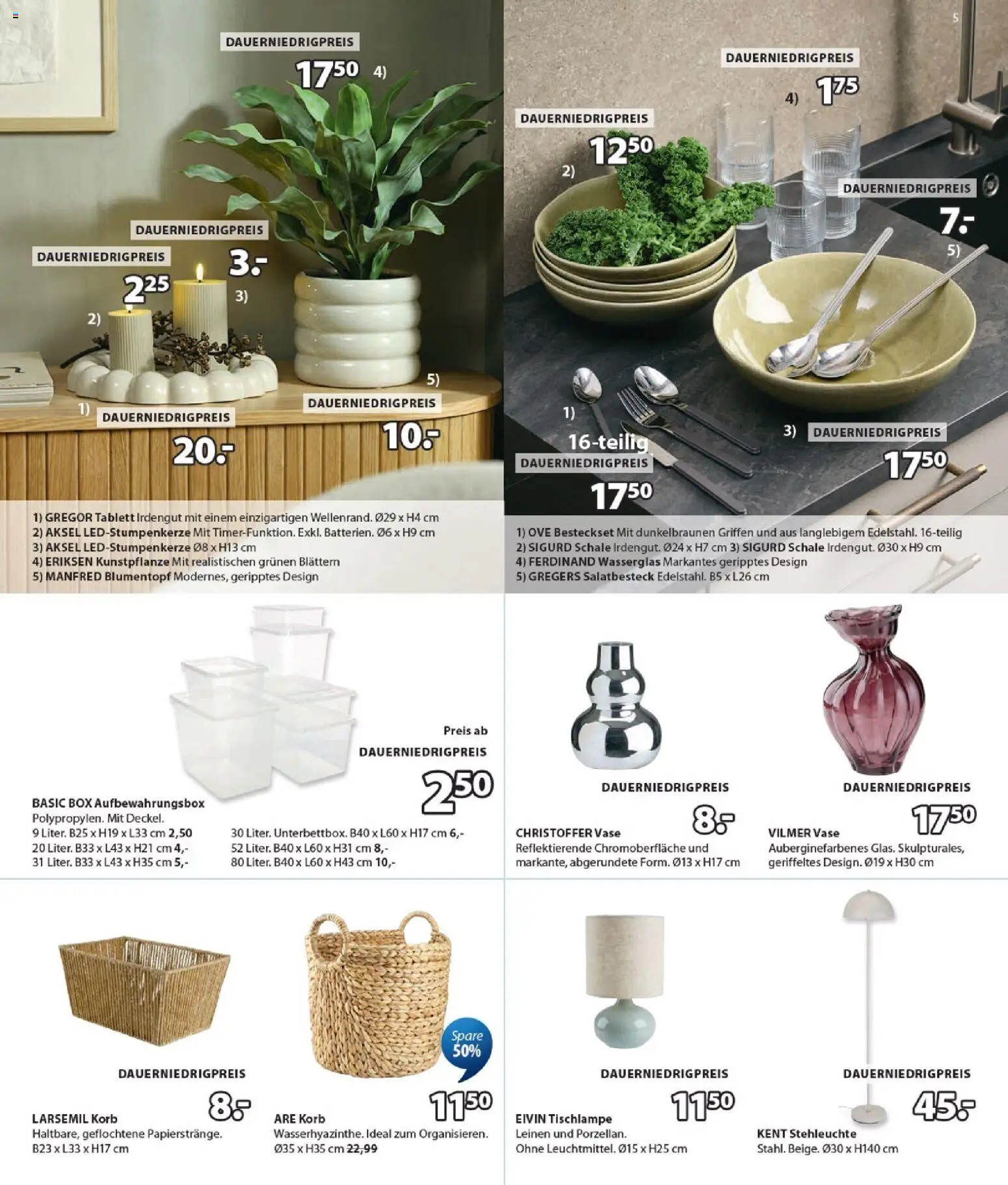 Vorschau von dem Prospekt des Geschäftes JYSK, gültig ab dem 16.08.2026 - Korb, Box, Blumentopf, Vase