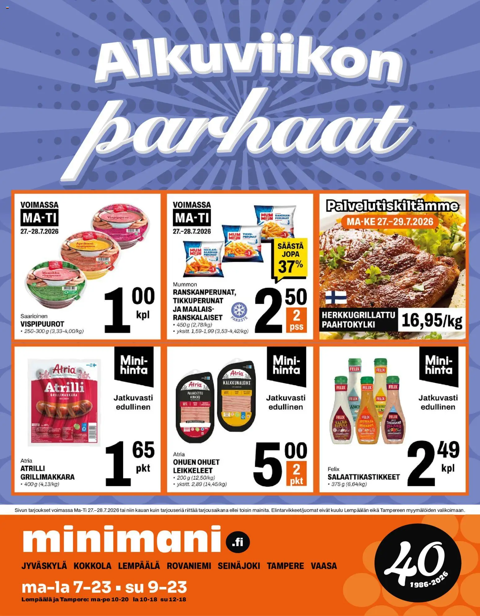 Kaupan Minimani Minimani tarjoukset esikatselu, voimassa 27/07/2026
