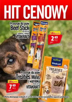 Pogląd gazetki "Prim Market promocja - Beef Stick/Treaties Minis Vitakraft" ze sklepu Prim Market ważnej od 21.05.2026