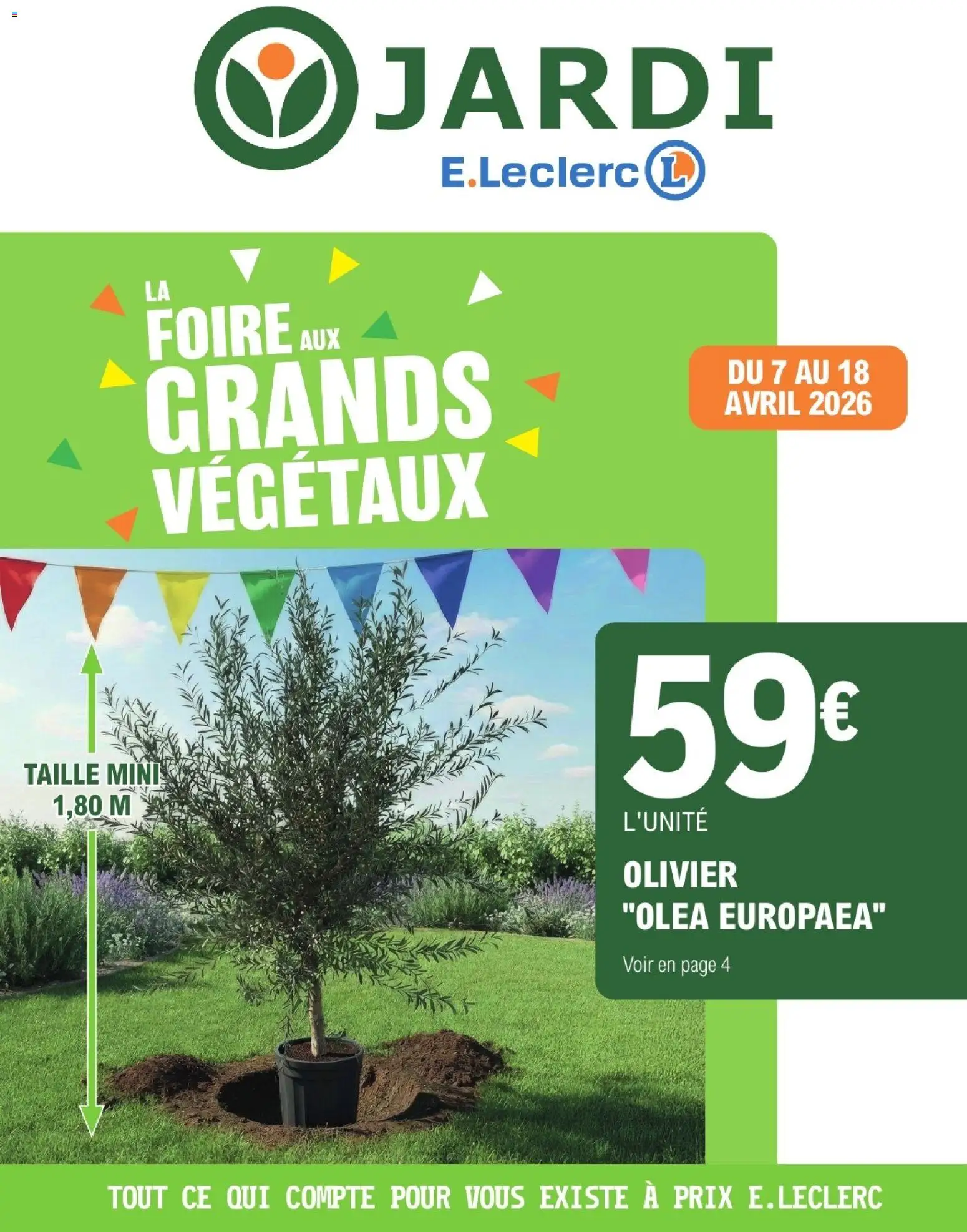 Prévisualisation de Brico E.Leclerc - Trafic jardi printemps 3 - grands vegetaux du magasin Brico E.Leclerc formulaire valide 07/04/2026 - Olivier