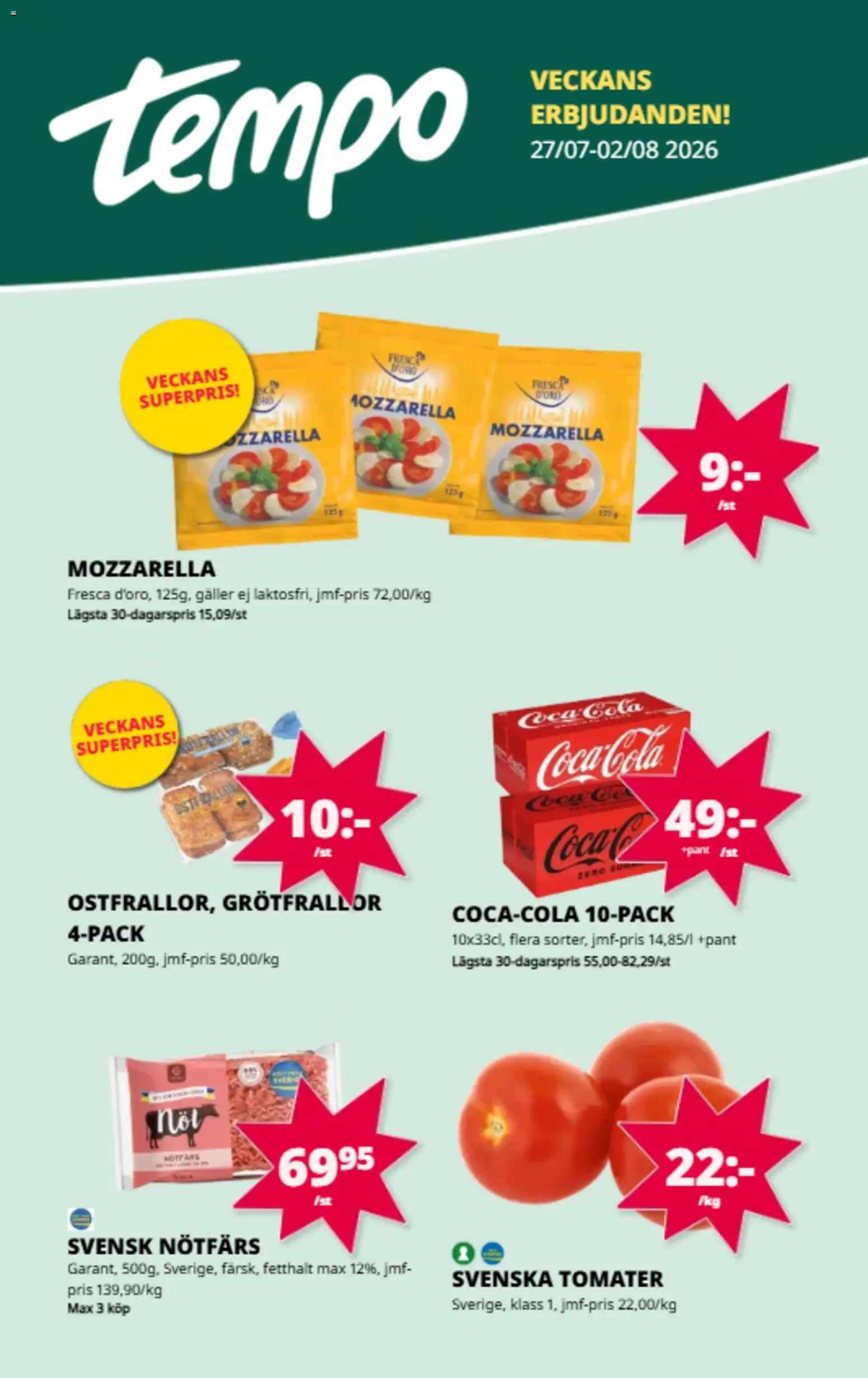 Förhandsgranska reklamblad Tempo erbjudanden från butik Tempo gäller från 27/07/2026