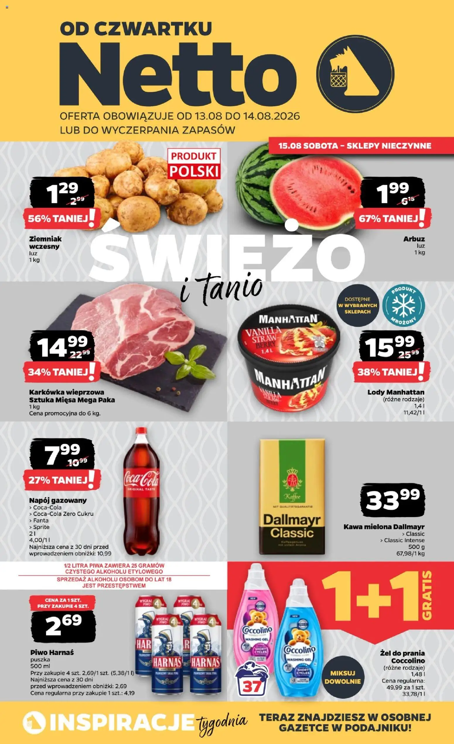 Pogląd gazetki "Netto gazetka od czwartku" ze sklepu Netto ważnej od 12.08.2026