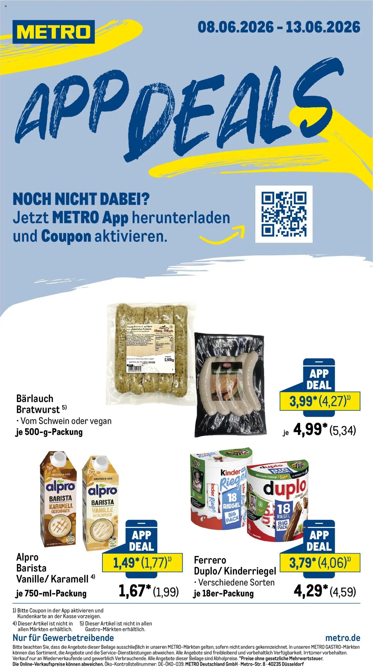 Vorschau von dem Prospekt des Geschäftes Metro, gültig ab dem 08.06.2026