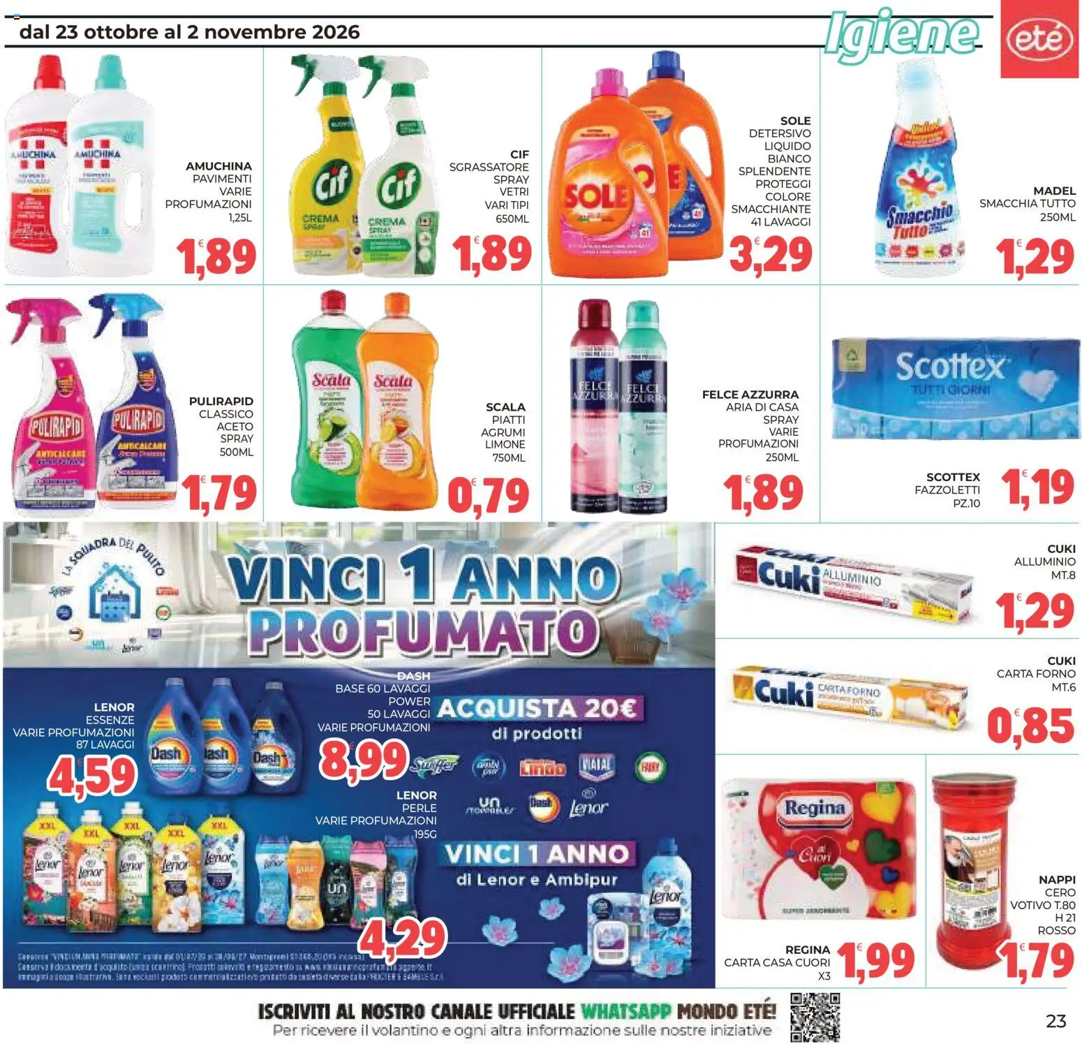 Anteprima dell'opuscolo Eté volantino dal negozio Eté valido da 23/10/2026 - Forno, Crema, Limone, Piatti, Alluminio, Agrumi, Aceto, Sgrassatore