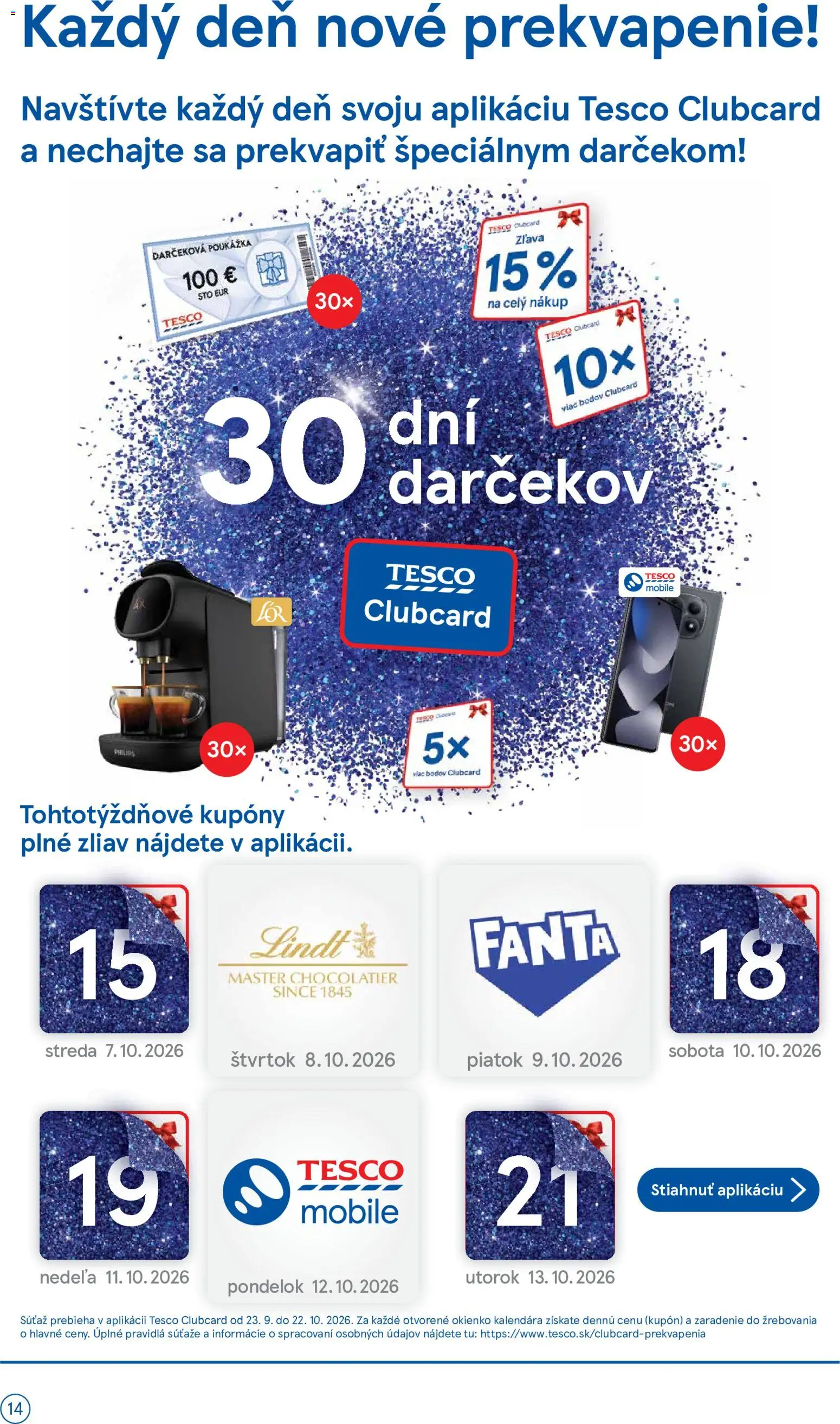 Náhľad Tesco letáku platného od 07.10.2026
