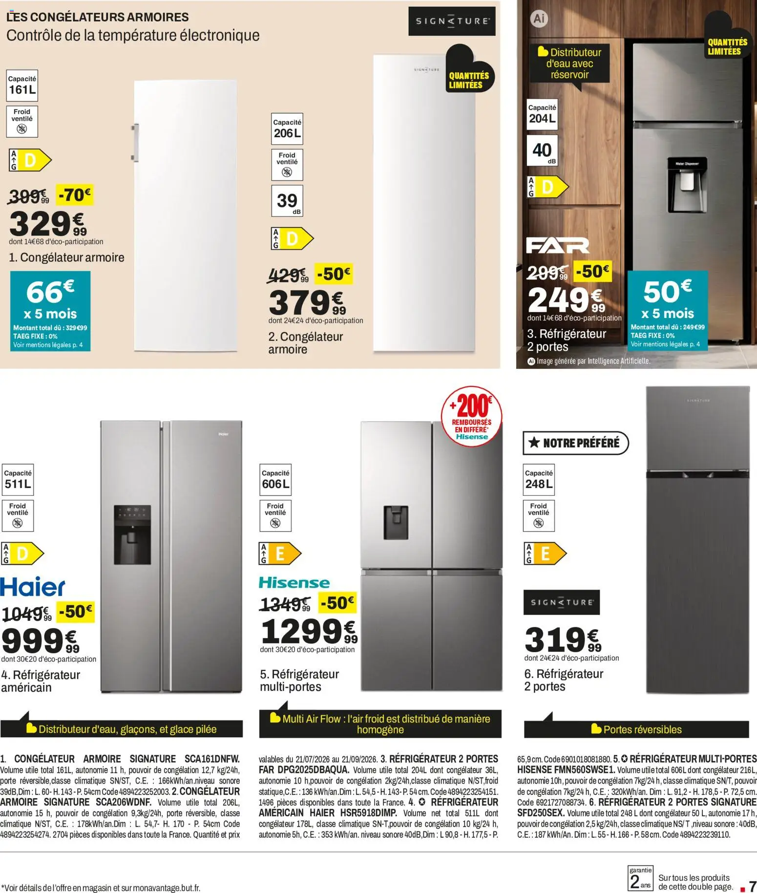 Prévisualisation de But catalogue du magasin But formulaire valide 28/08/2026 - Glace, Réfrigérateur, Congélateur, Armoire, Congélateur armoire, Porte, Réfrigérateur américain, Portes