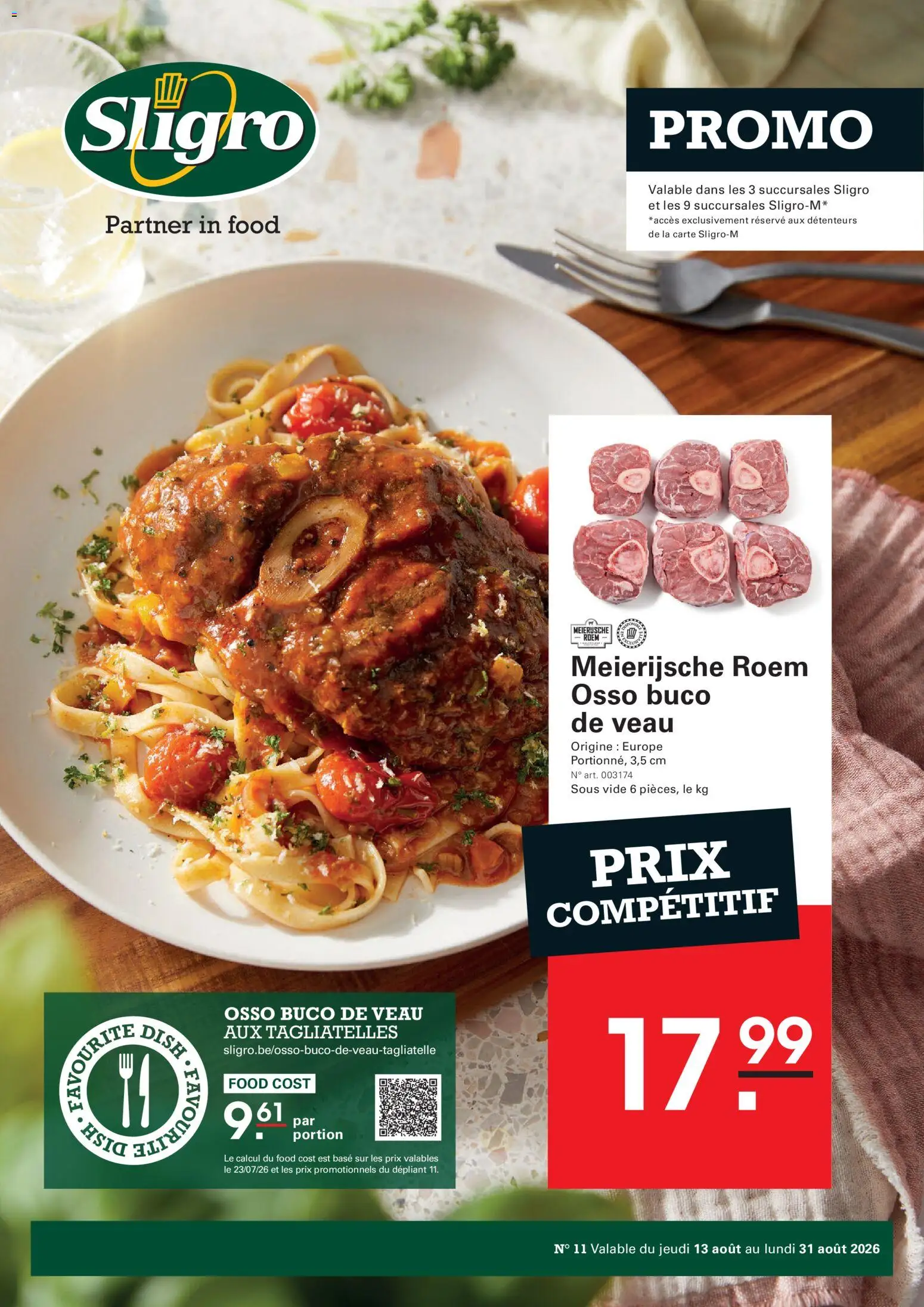 Voorbeeld van Sligro Promo van winkel Sligro geldig vanaf 13/08/2026