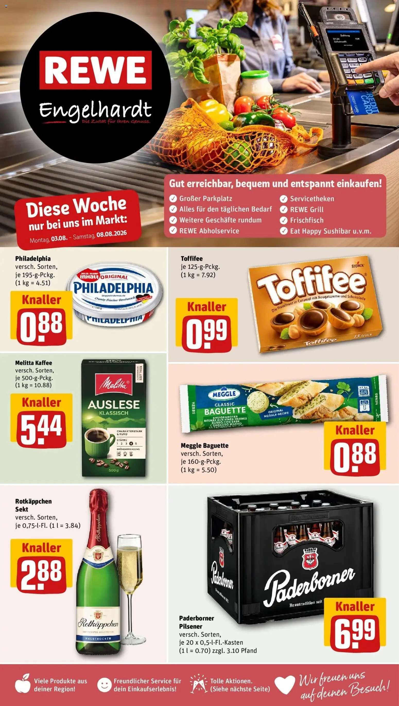Vorschau von dem Prospekt des Geschäftes Rewe, gültig ab dem 03.08.2026