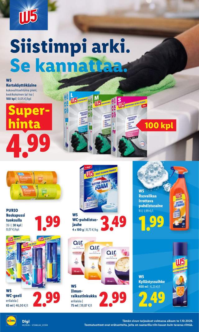 Uusi Lidl tarjouslehti alkaen 01/10