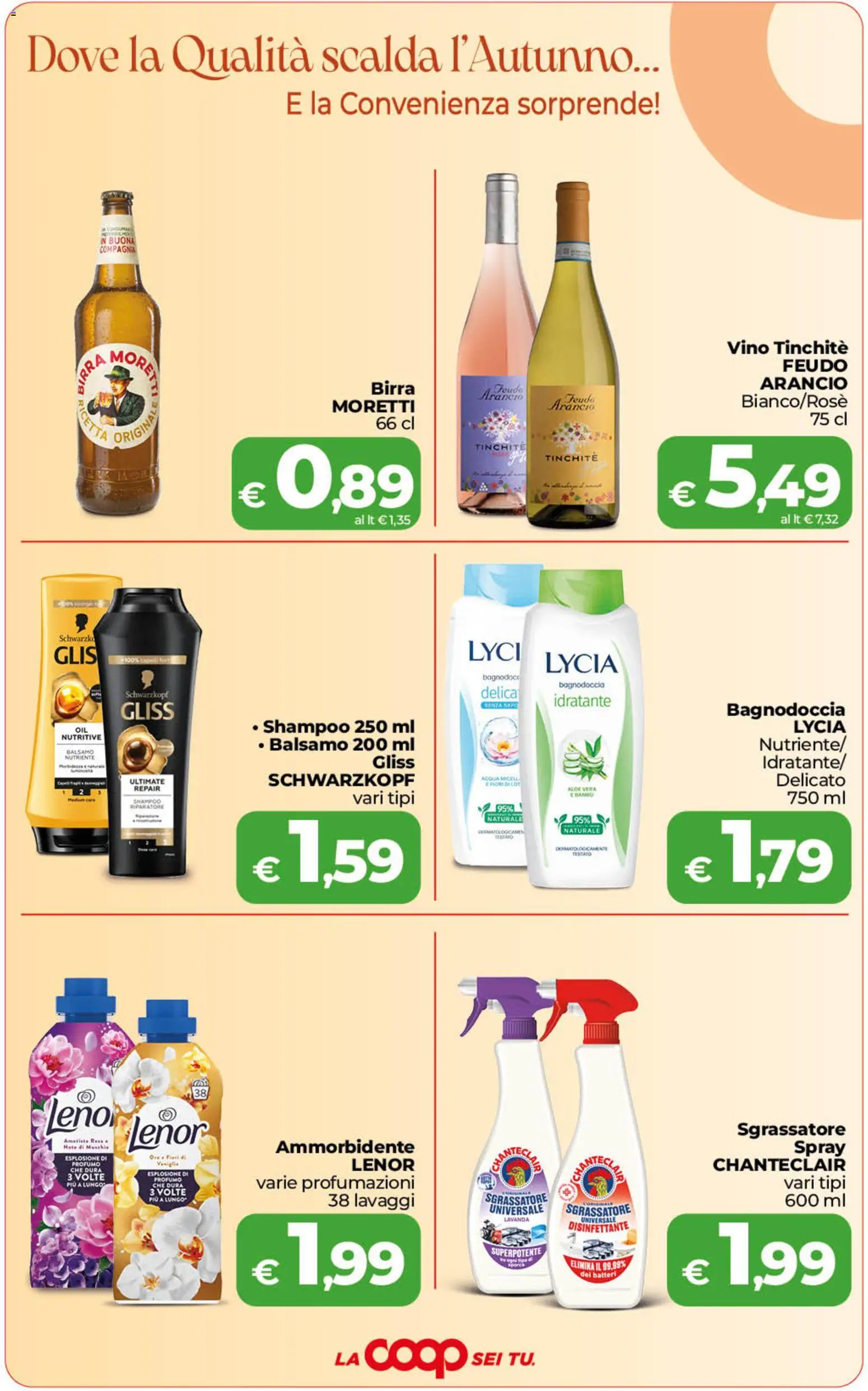 Anteprima dell'opuscolo COOP volantino inCoop Sicilia dal negozio COOP valido da 23/10/2026 - Acqua, Vino, Aloe vera, Shampoo, Lavanda, Profumo, Vaniglia, Balsamo