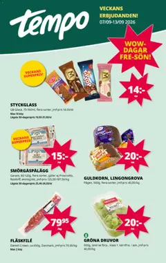 Förhandsgranska reklamblad Tempo erbjudanden från butik Tempo gäller från 07/09/2026
