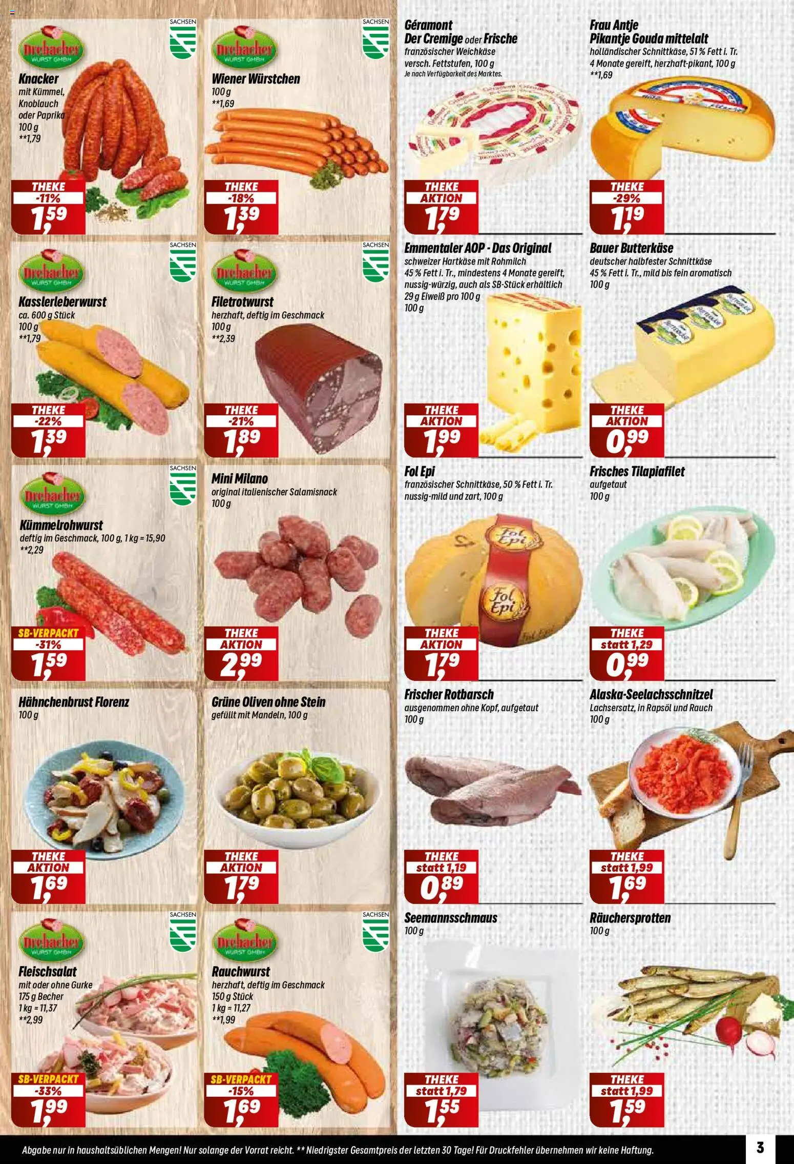 Vorschau von dem Prospekt des Geschäftes Simmel, gültig ab dem 26.10.2026 - Wurst, Paprika, Knoblauch, Rapsöl, Gouda, Theke, Geramont, Hahnchenbrust